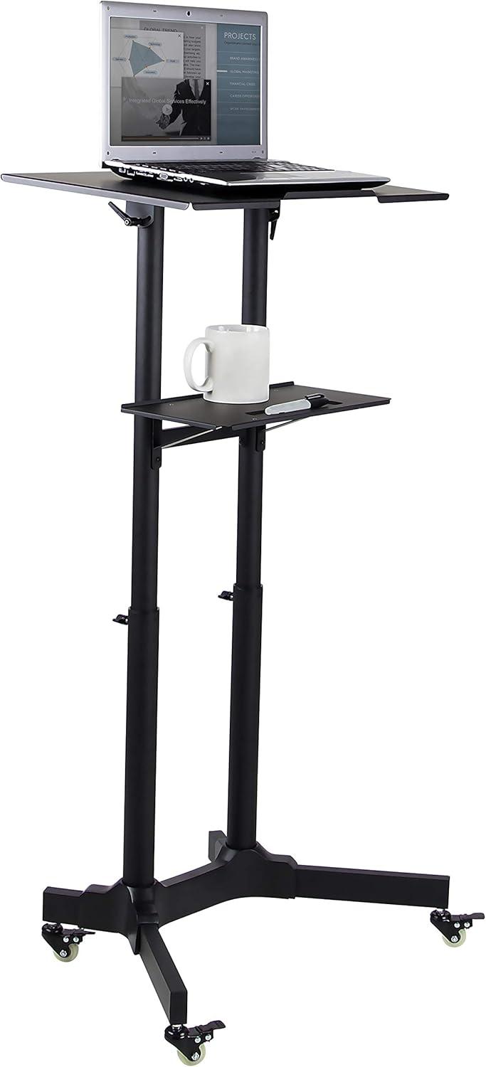 Mount-It! Mobile Standing Height Desk, Portable Podium and Rolling Presentation Lectern