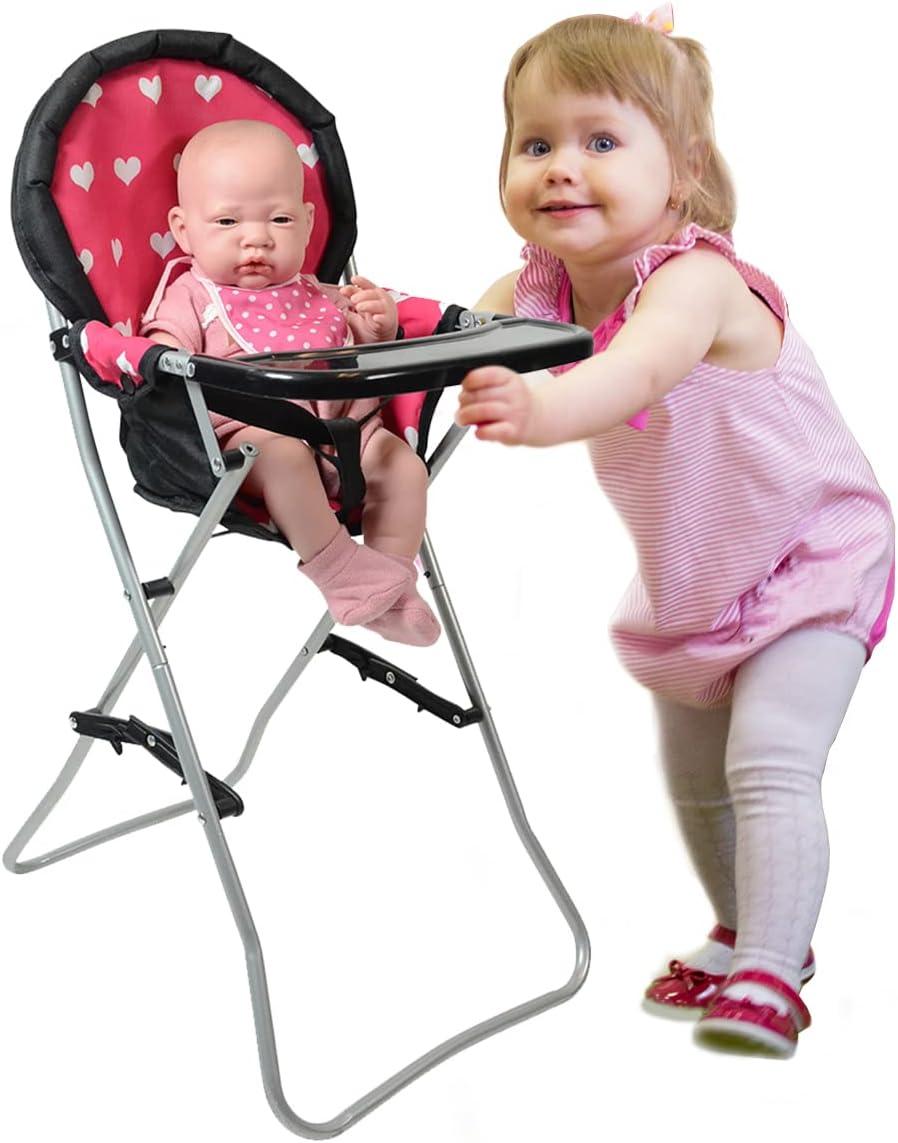 The New York Doll Collection 18 Inch Doll High Chair Pink
