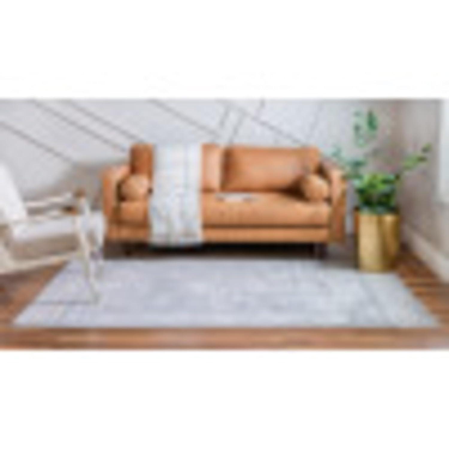 Unique Loom Portland Collection Bohemian Vintage Inspired Tone-on-Tone Design Area Rug (8' 0 x 10' 0 Rectangular, Gray/ Ivory)