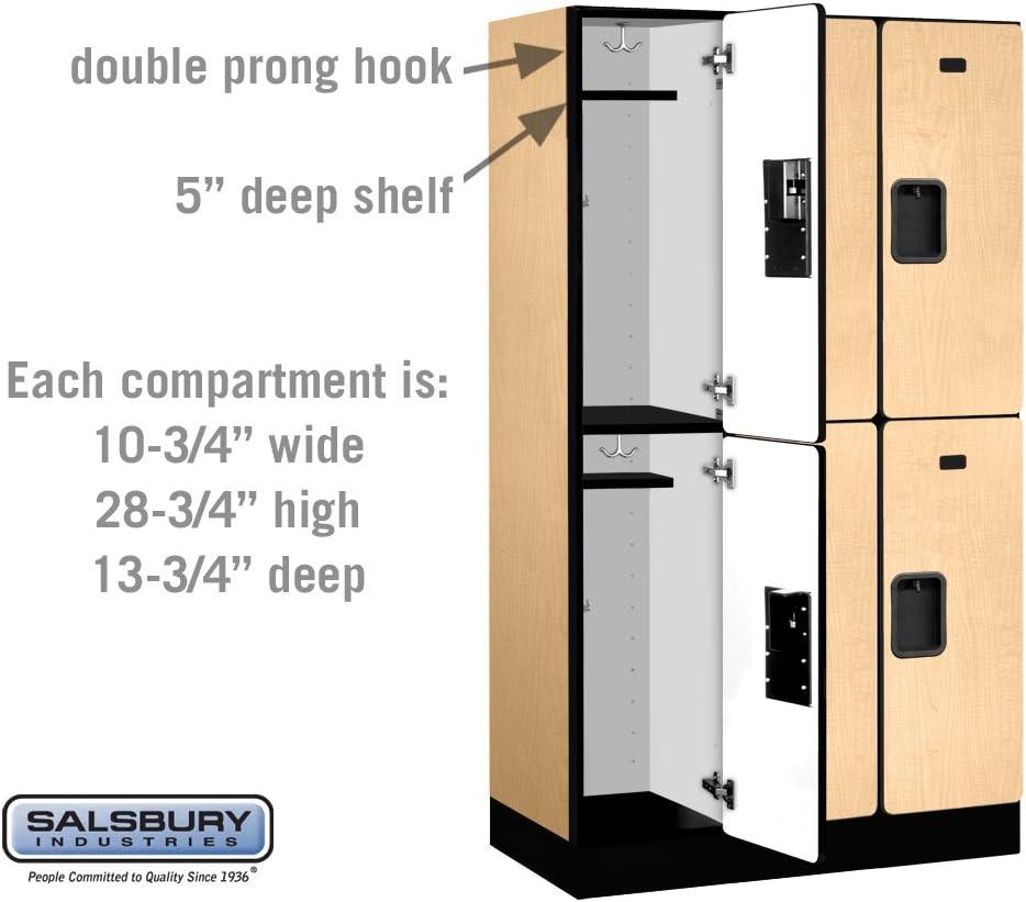 Maple Double Tier Lockable Wood Locker Unit