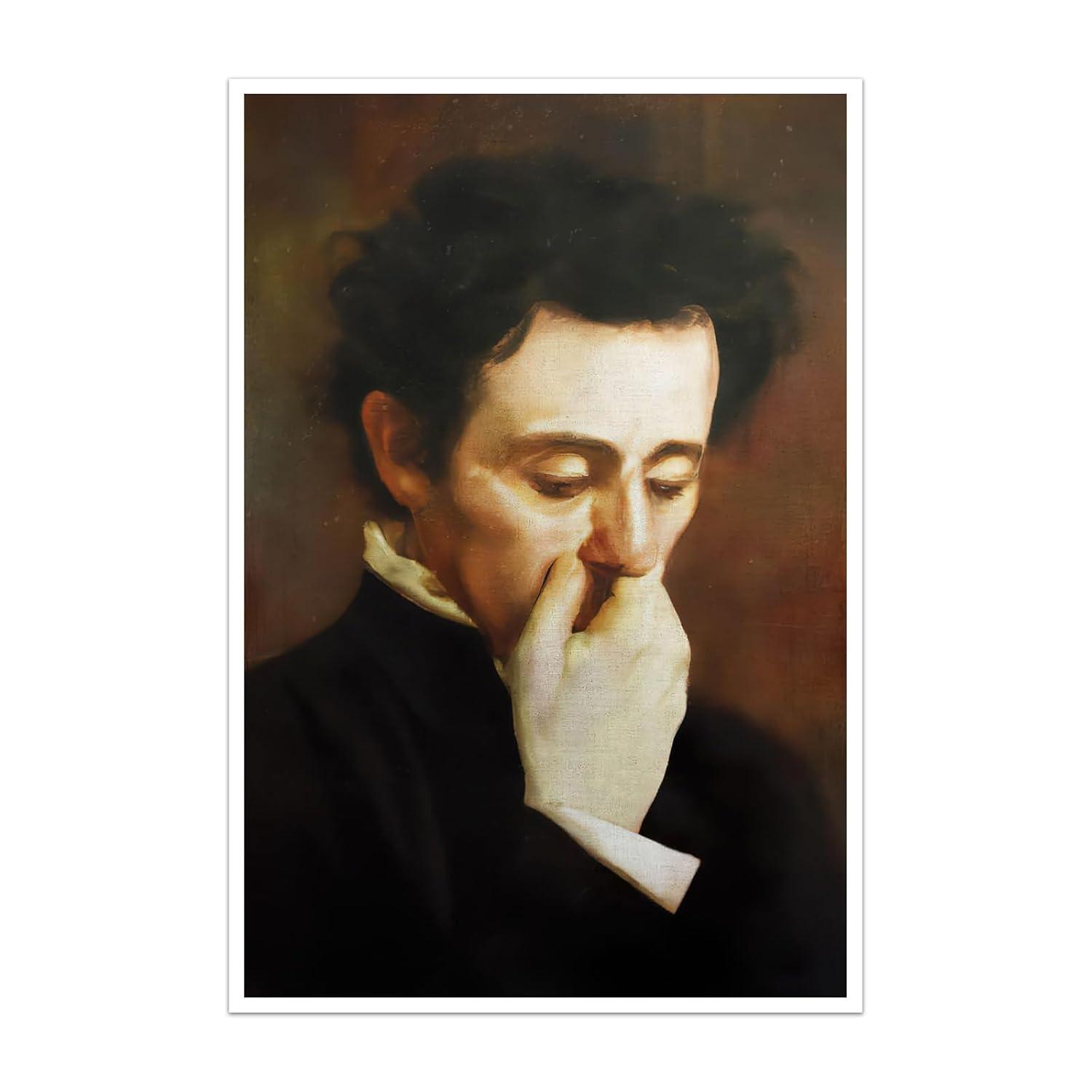 JDNWKBBS Funny Bathroom Canvas Wall Art Humorous Classical Oil Painting Man Covering Nose Posters Vintage Toilet Pictures Prints Rustic Farmhouse Wall Decor for Bathroom Restroom 12x16in Unframed