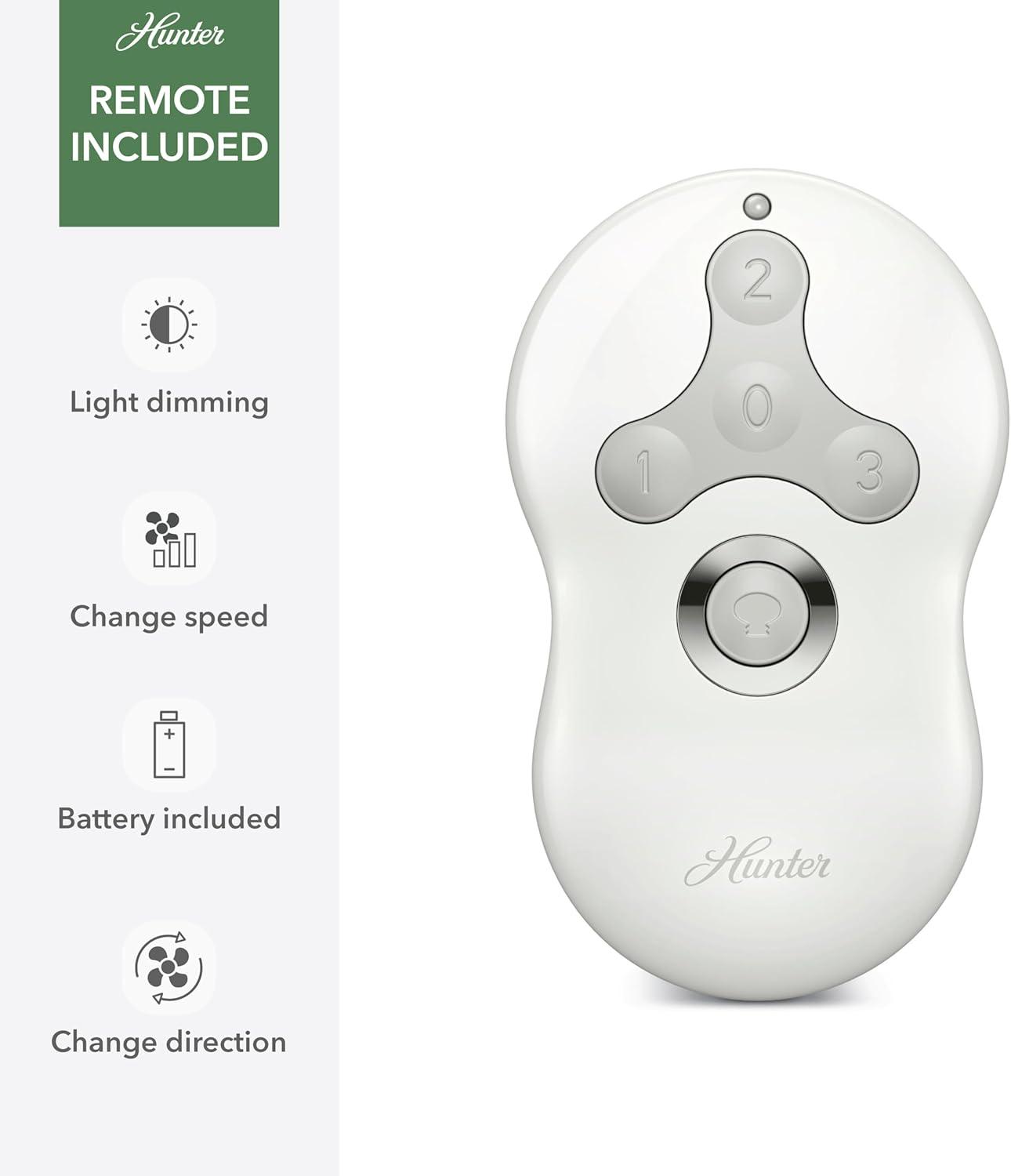 Dempsey Low Profile 44" 4 - Blade Indoor Flush Mount Small Room Ceiling Fan with Lights and Remote