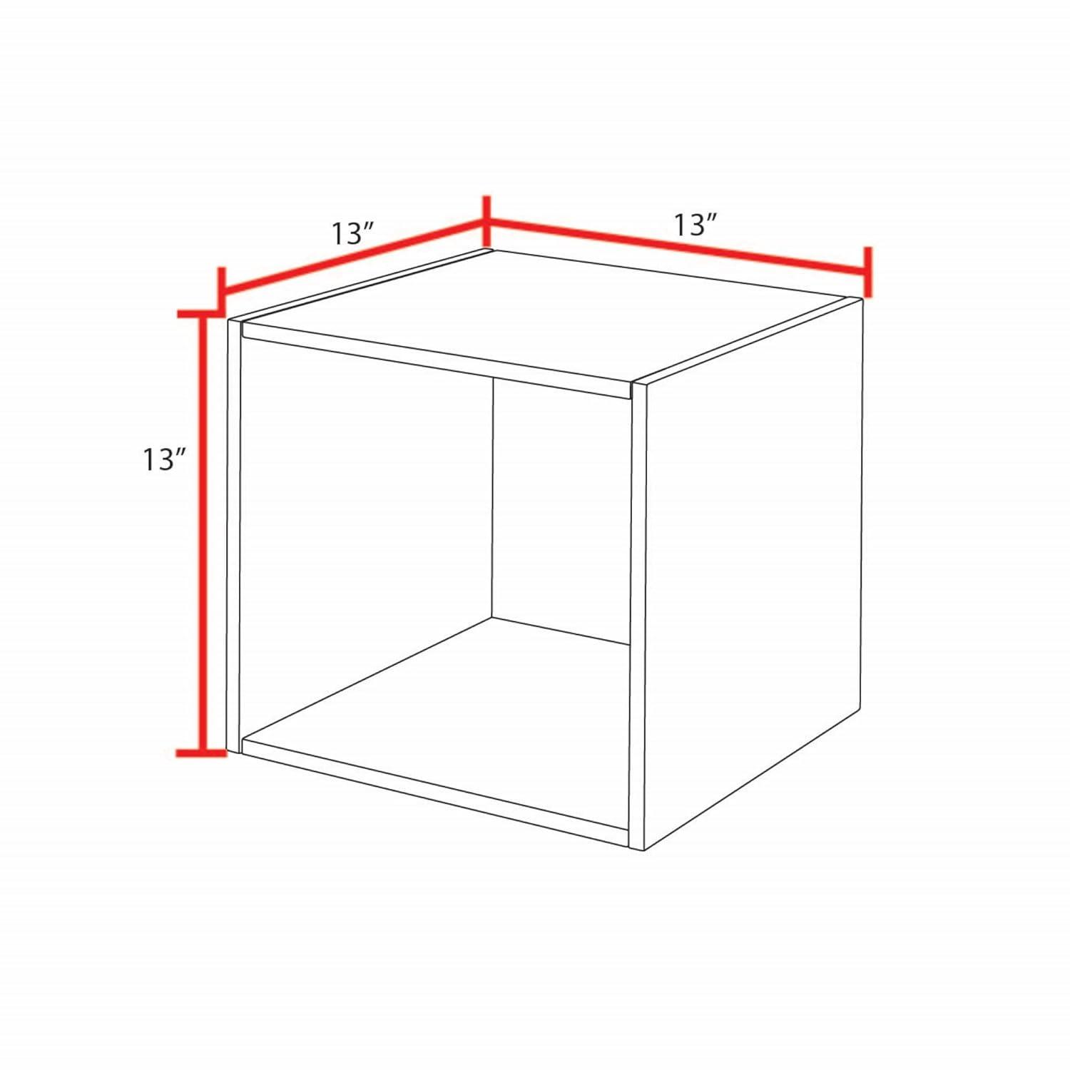 Cubo Storage Set with 6 Cubes, White Wood Grain
