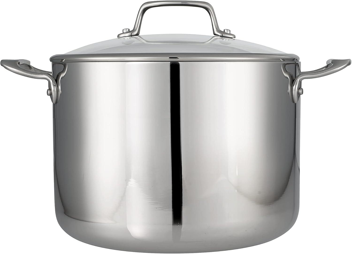 Tramontina Tri-Ply Clad 8 Qt Covered Stainless Steel StockPot
