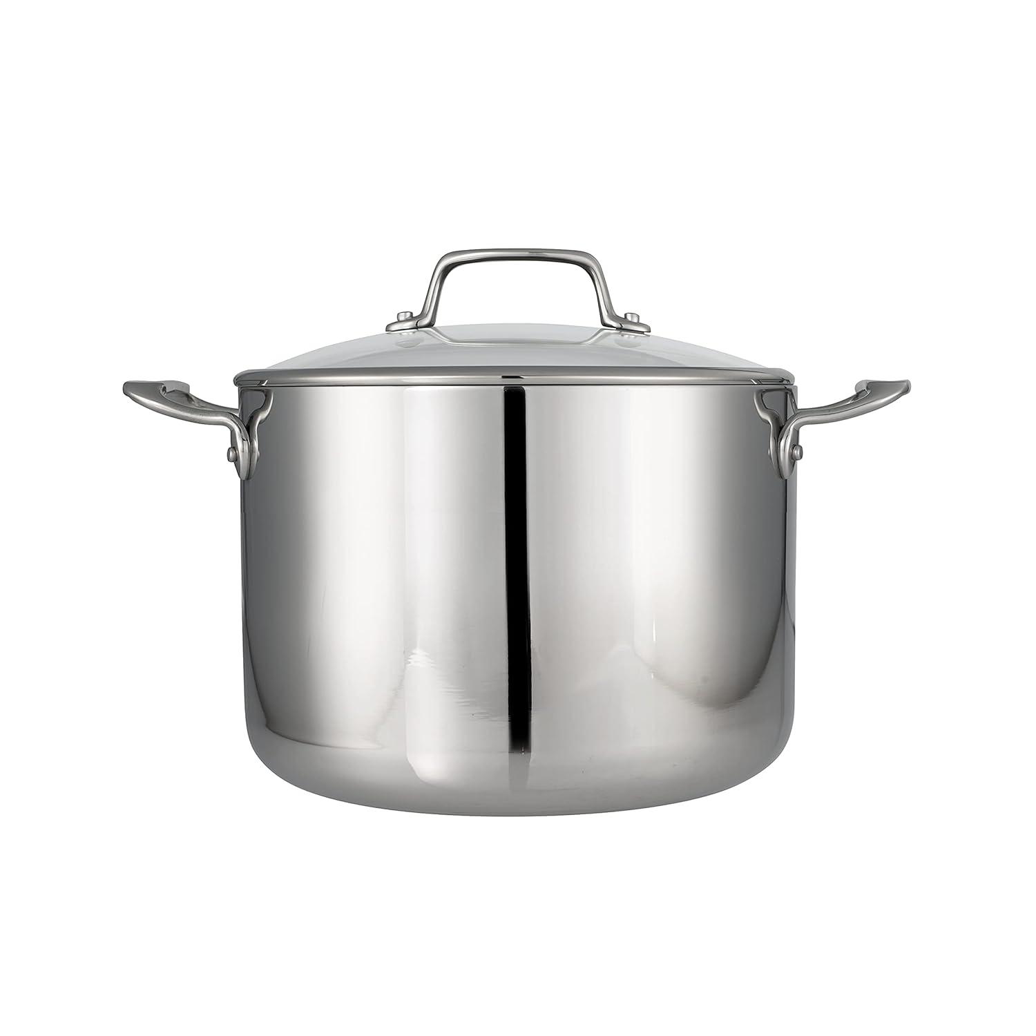 Tramontina Tri-Ply Clad 8 Qt Covered Stainless Steel StockPot