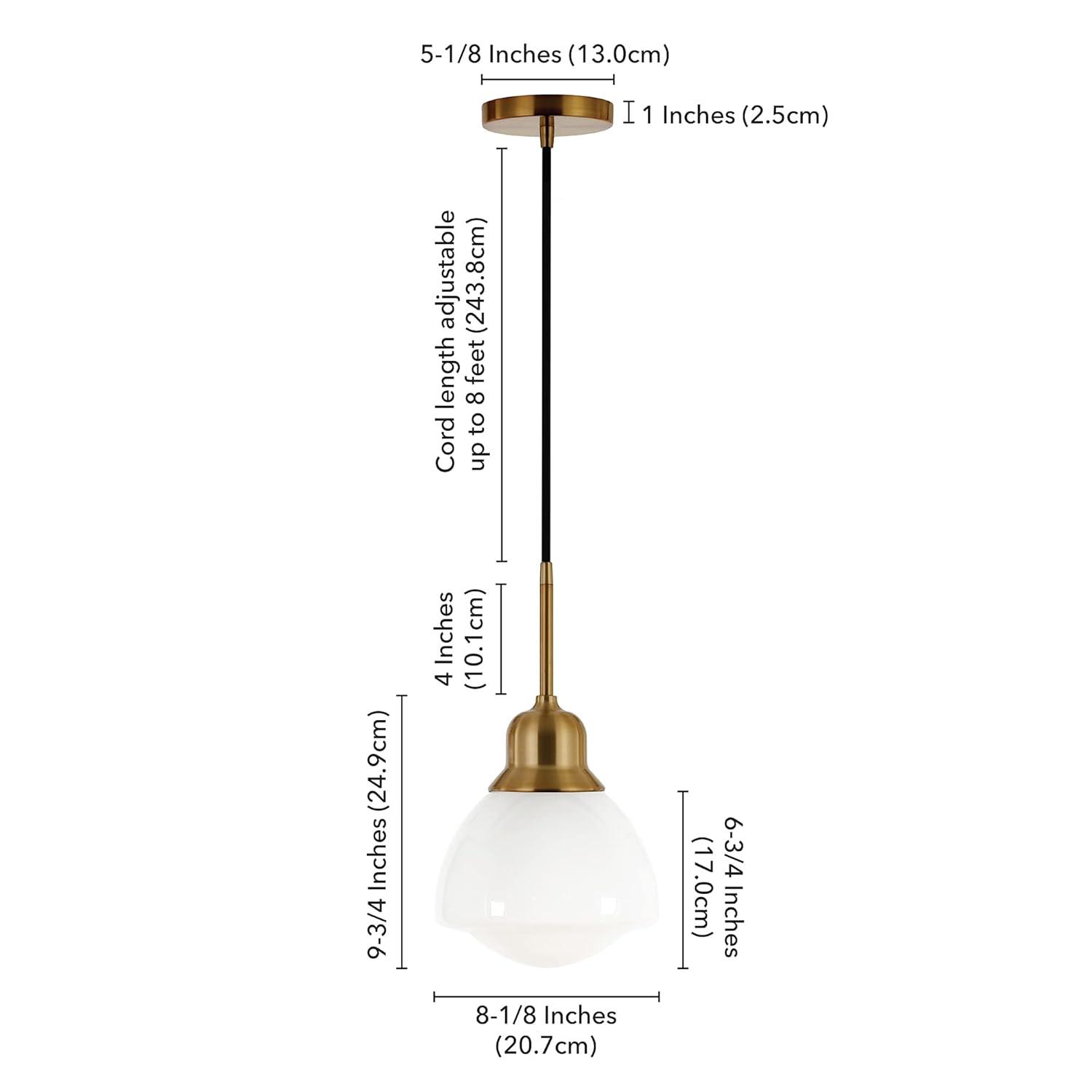 Katarina Single Light Glass Dimmable Pendant