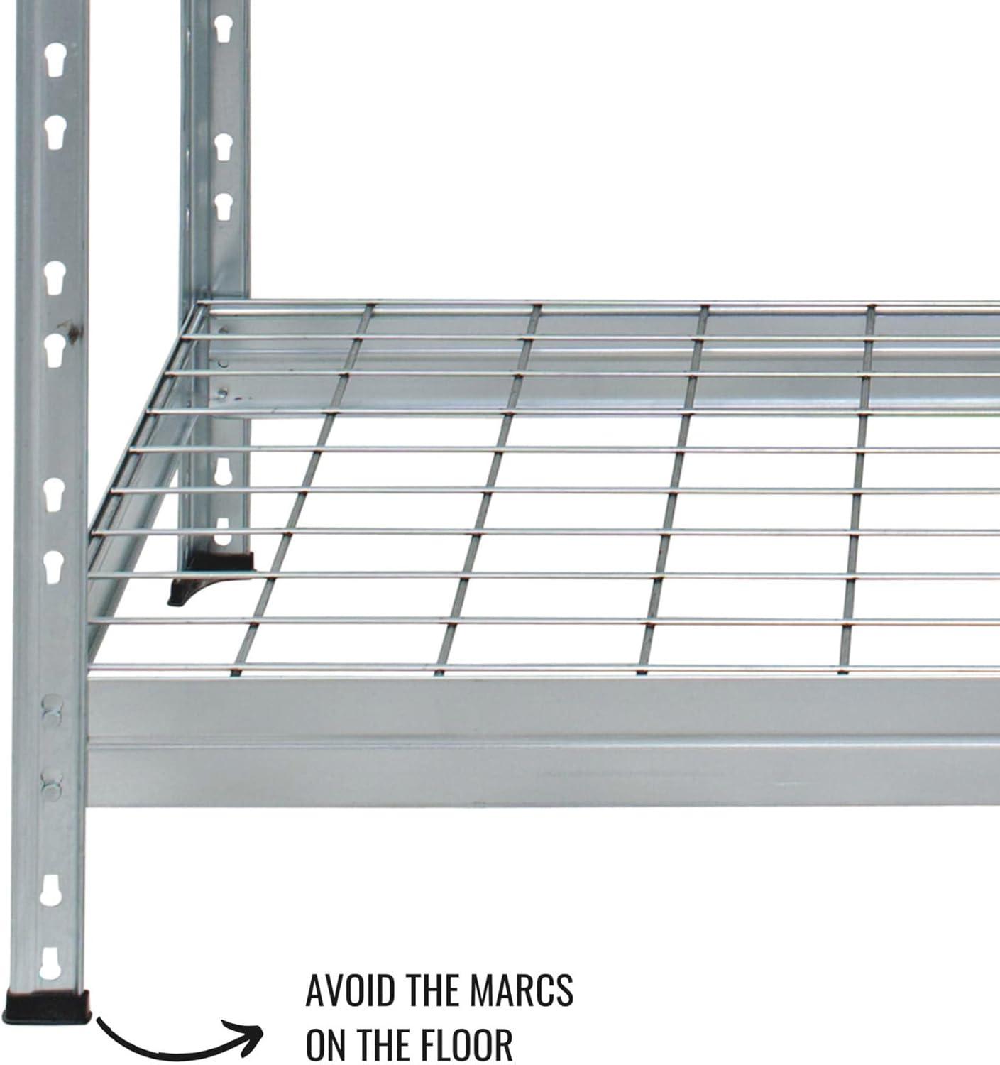 AR Shelving Galvanized Wire Deck Shelving 59.5inW 4 Shelves 880lb Cap per Shelf