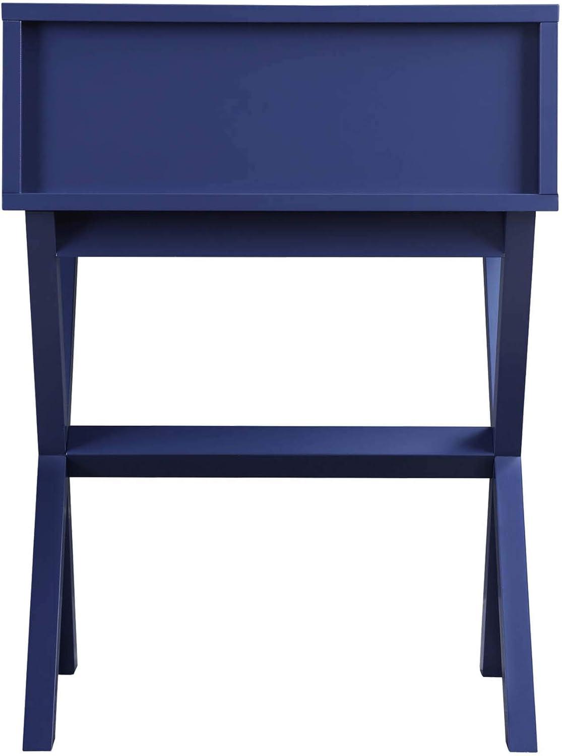 Convenience Concepts Designs2Go Landon 1 Drawer End Table, Cobalt Blue