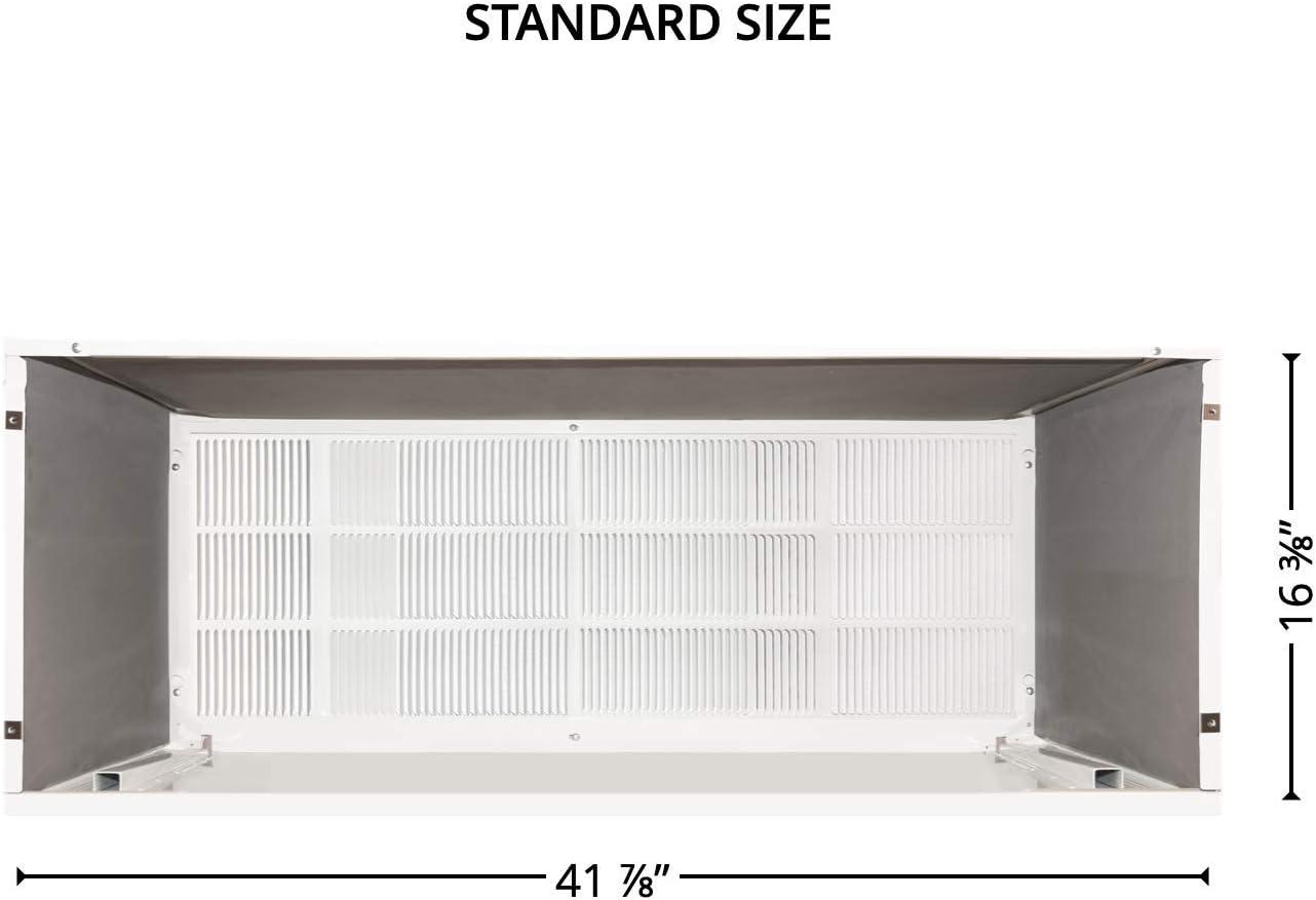 Cooper & Hunter Universal PTAC Folded Metal Wall Sleeve and Exterior Grille for Packaged Terminal Air Conditioner Coated Insulated Including Condensate Drain Kit