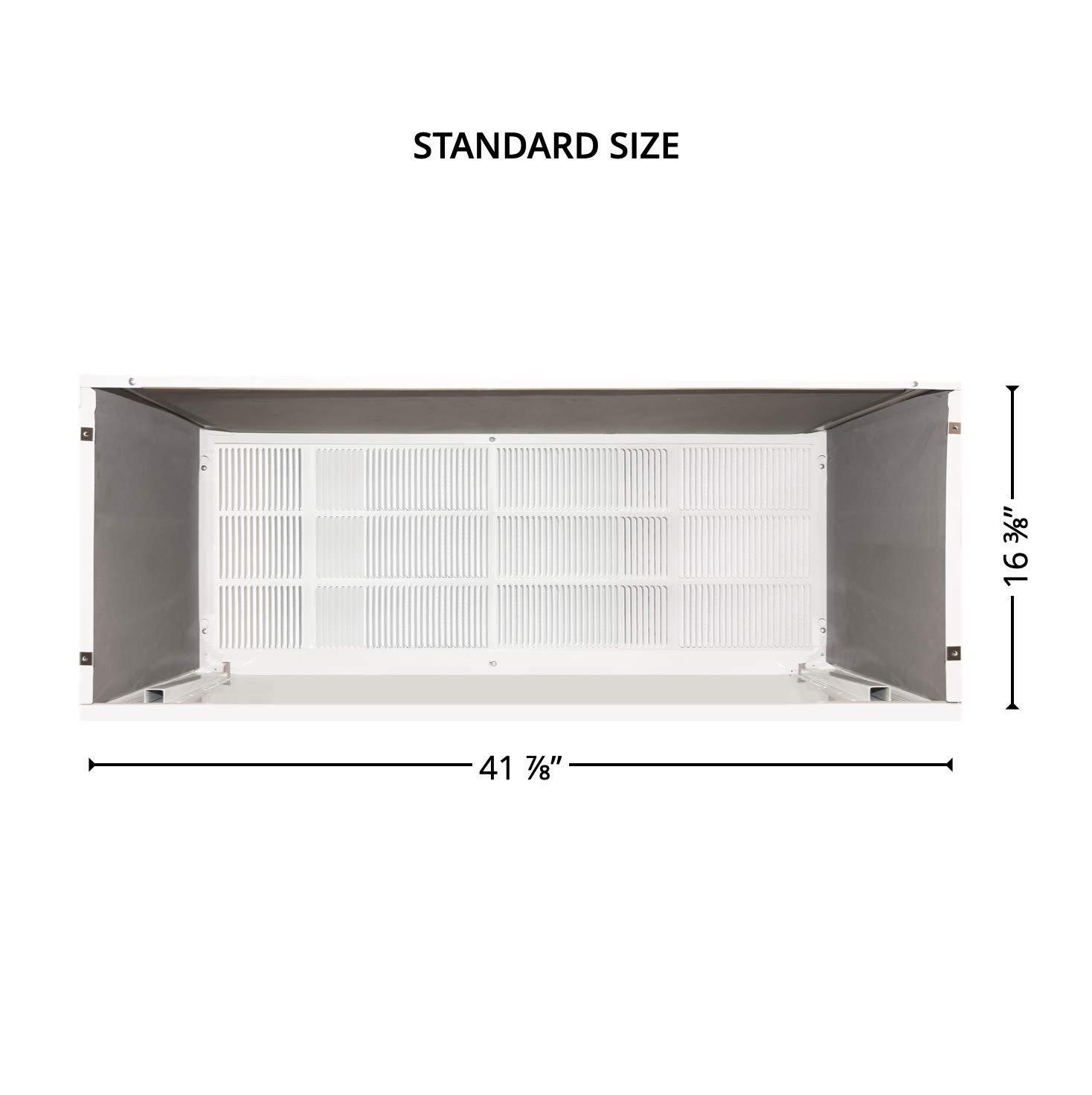 Cooper & Hunter Universal PTAC Folded Metal Wall Sleeve and Exterior Grille for Packaged Terminal Air Conditioner Coated Insulated Including Condensate Drain Kit