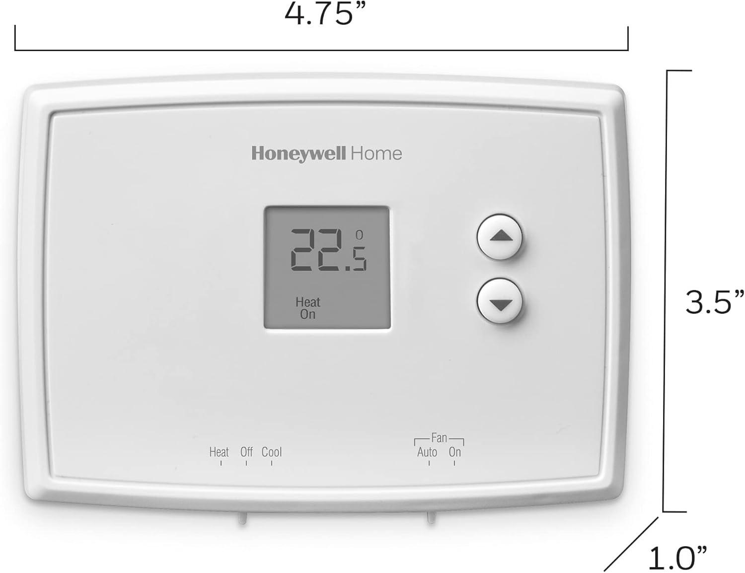 Honeywell Thermostat, Non-Programmable Thermostat, White, RTH111B1024/E1