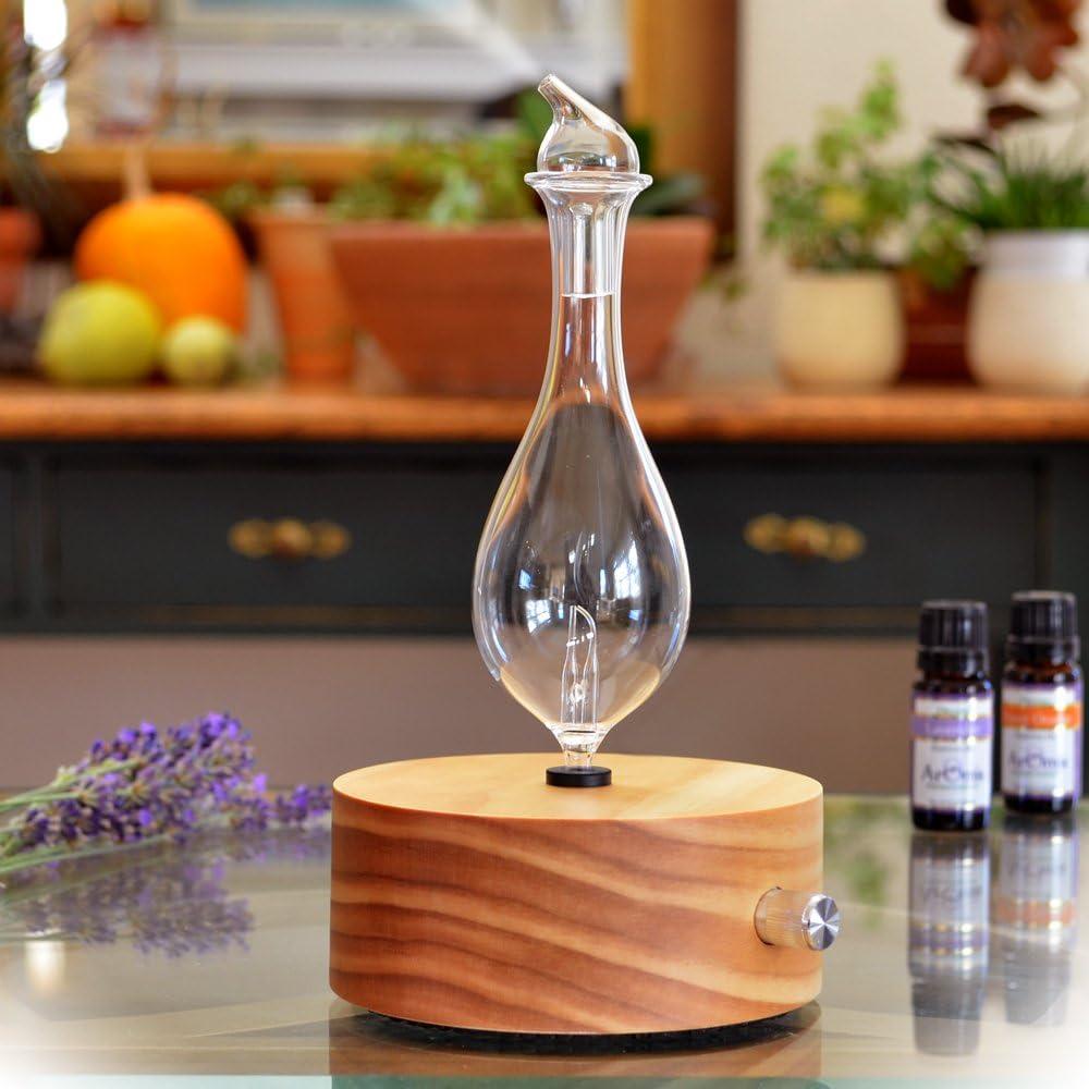 Handcrafted Wood and Glass Electric Essential Oil Diffuser