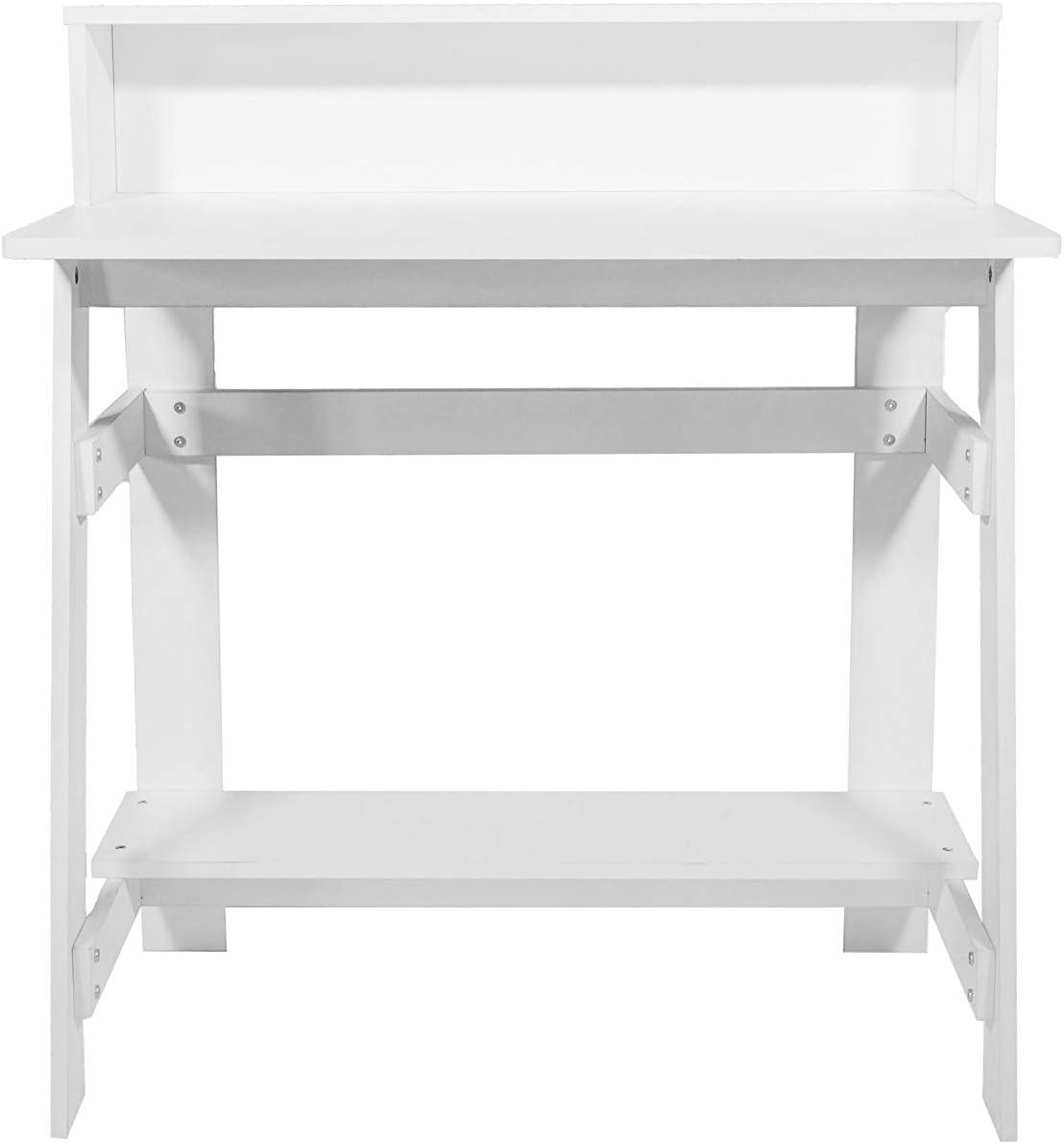 Lennox Computer Desk with Hutch, White