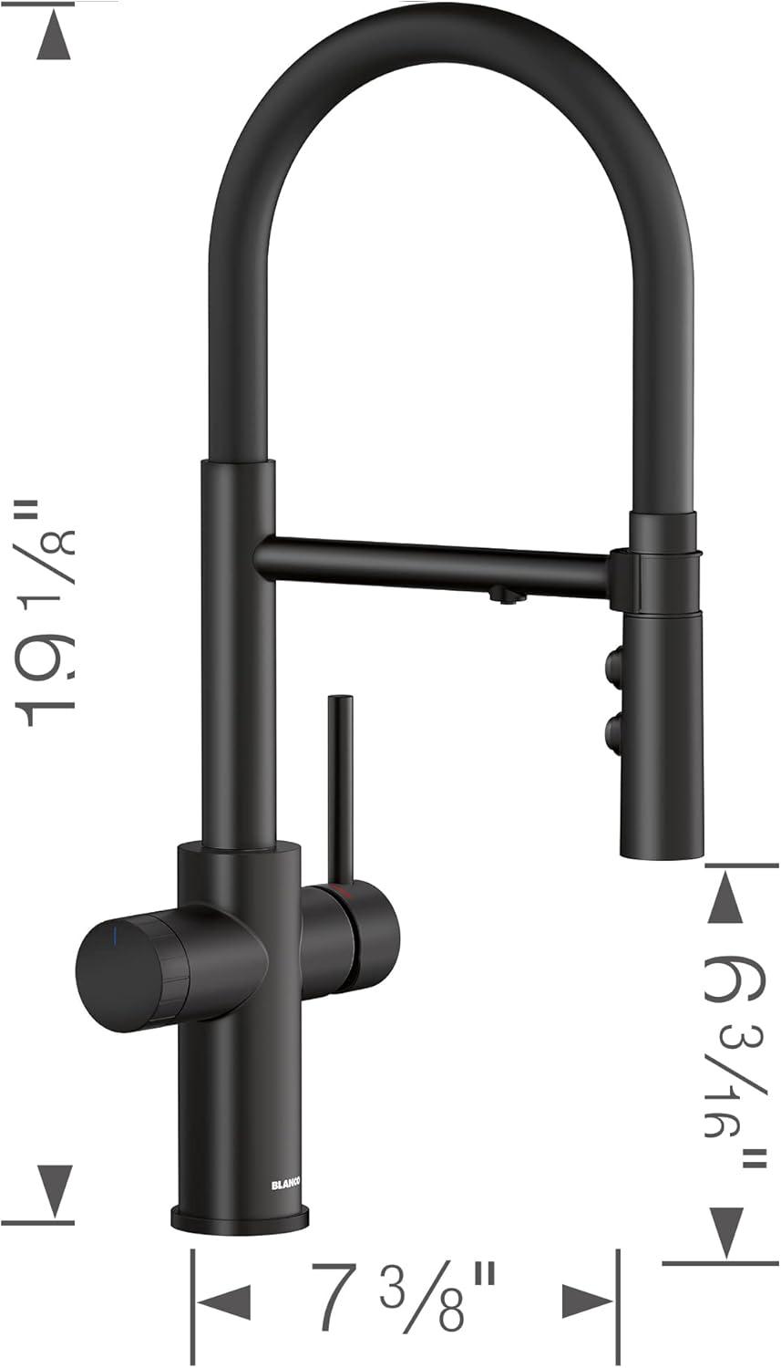 Catris Flexo Filter-Ready Semi-Pro Pull Down Single Handle Kitchen Faucet