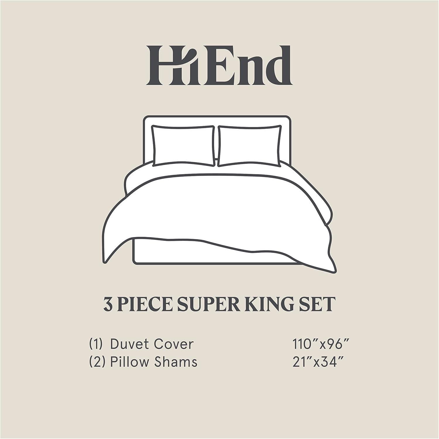 Super King Black Cotton Windowpane Plaid Duvet Cover Set