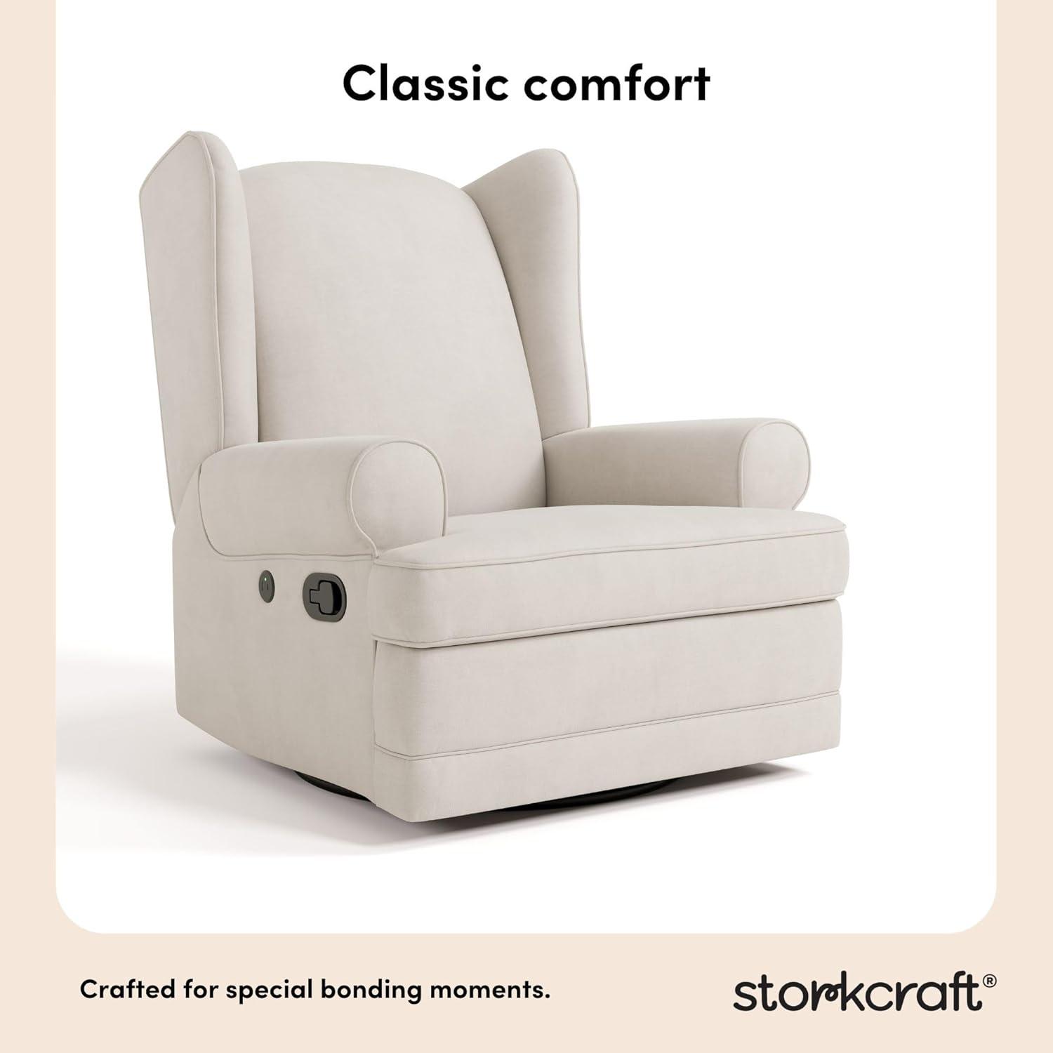 Serenity Swivel Reclining Glider with USB