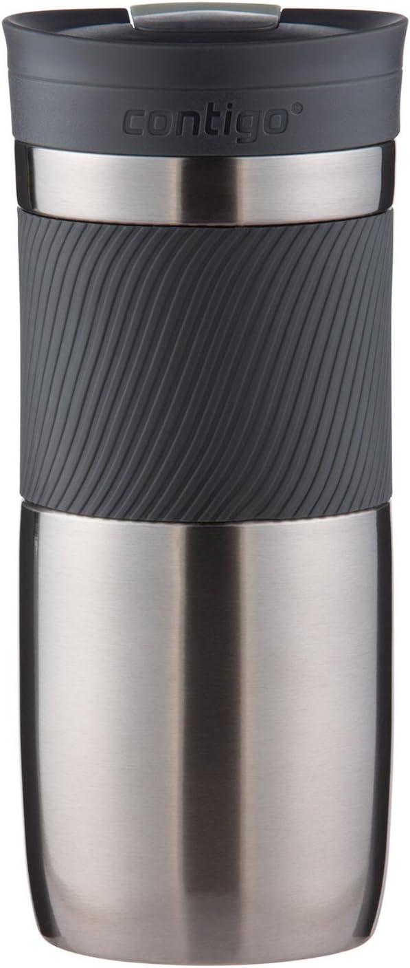 Contigo Snapseal Byron Vacuum-Insulated Stainless Steel Travel Mug, Gunmetal, 16 oz