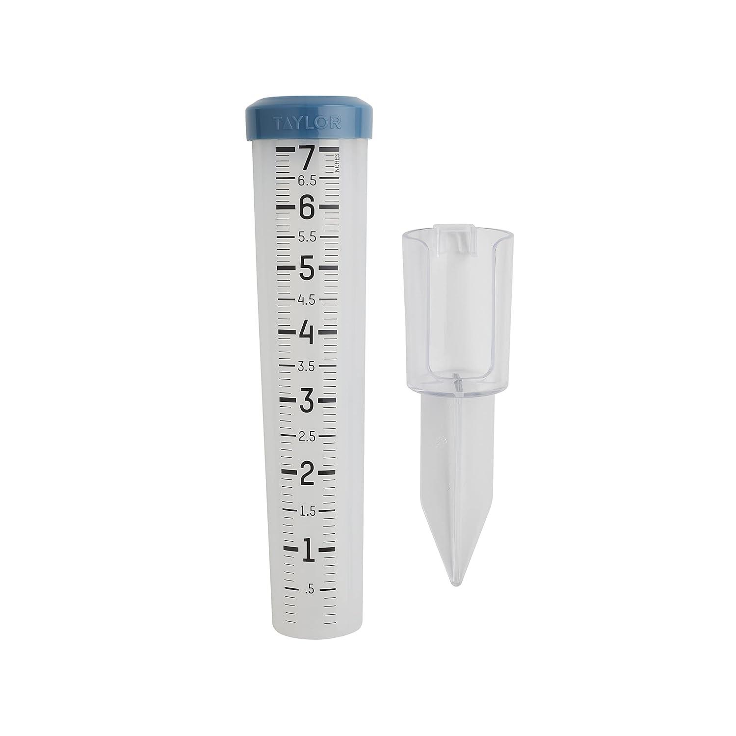 Taylor® Precision Products 7-In. Capacity Silicone Rain Gauge in Clear