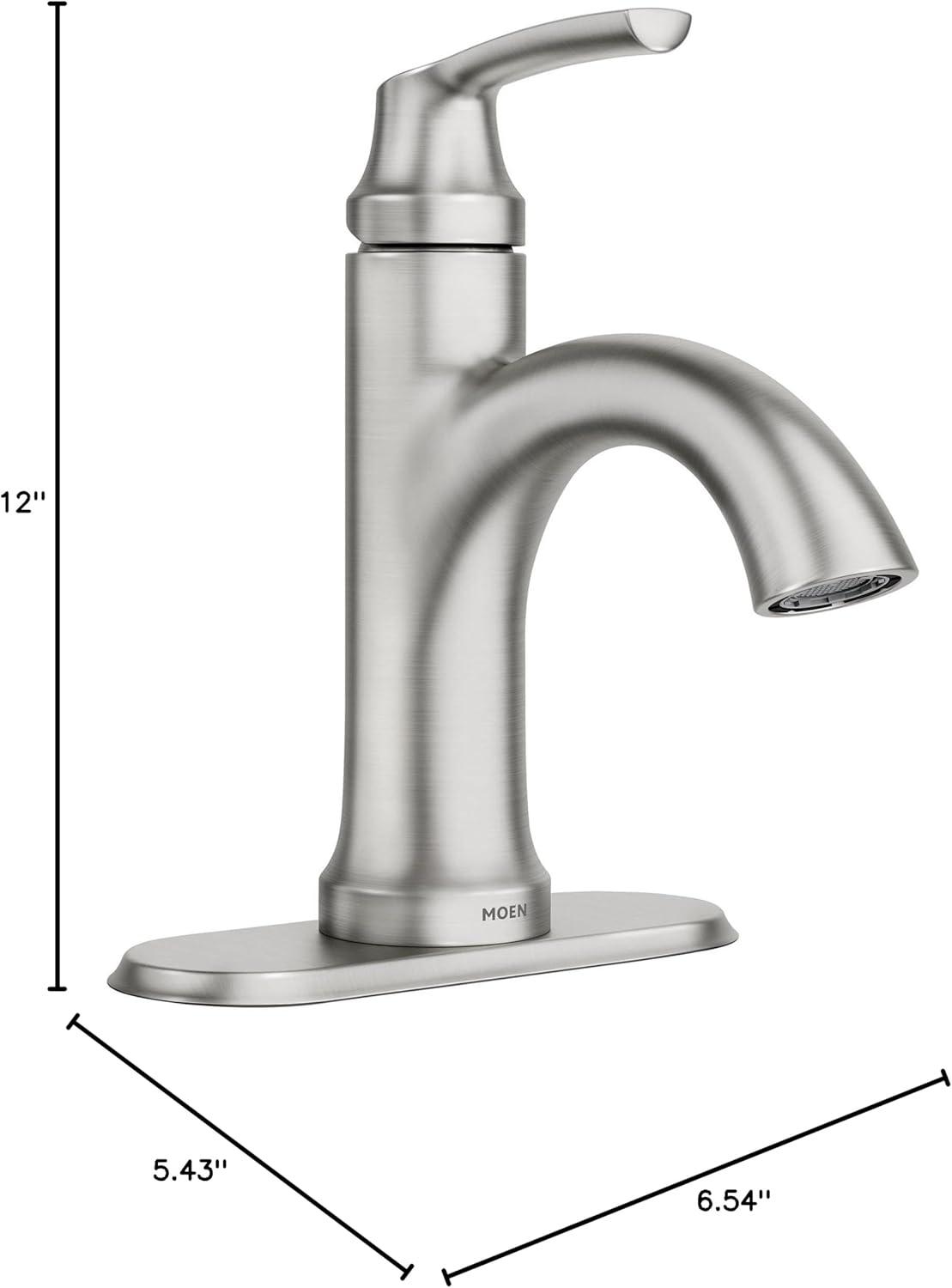 Wellton Single Hole Bathroom Faucet with Drain Assembly