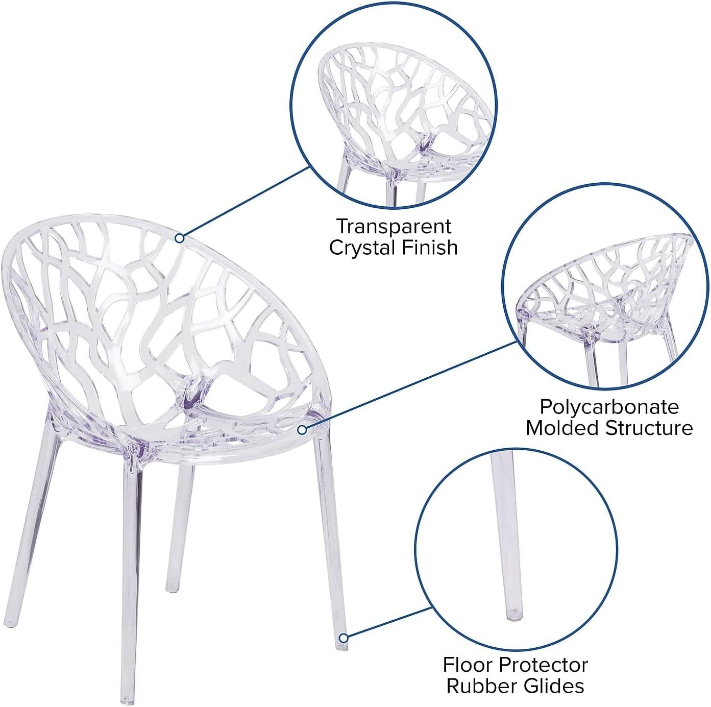 Flash Furniture Specter Series Transparent Stacking Side Chair