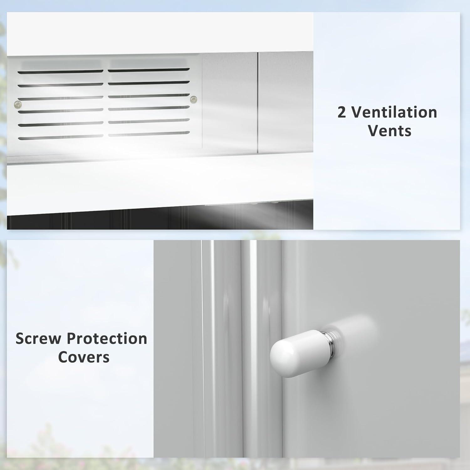 Outdoor Lean-To Metal Storage Shed