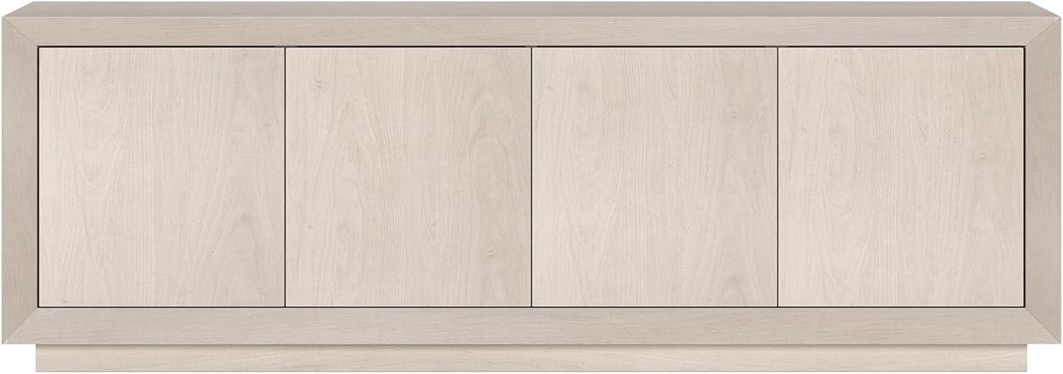 Evelyn&Zoe Oswald Rectangular TV Stand for TV's up to 75", Alder White