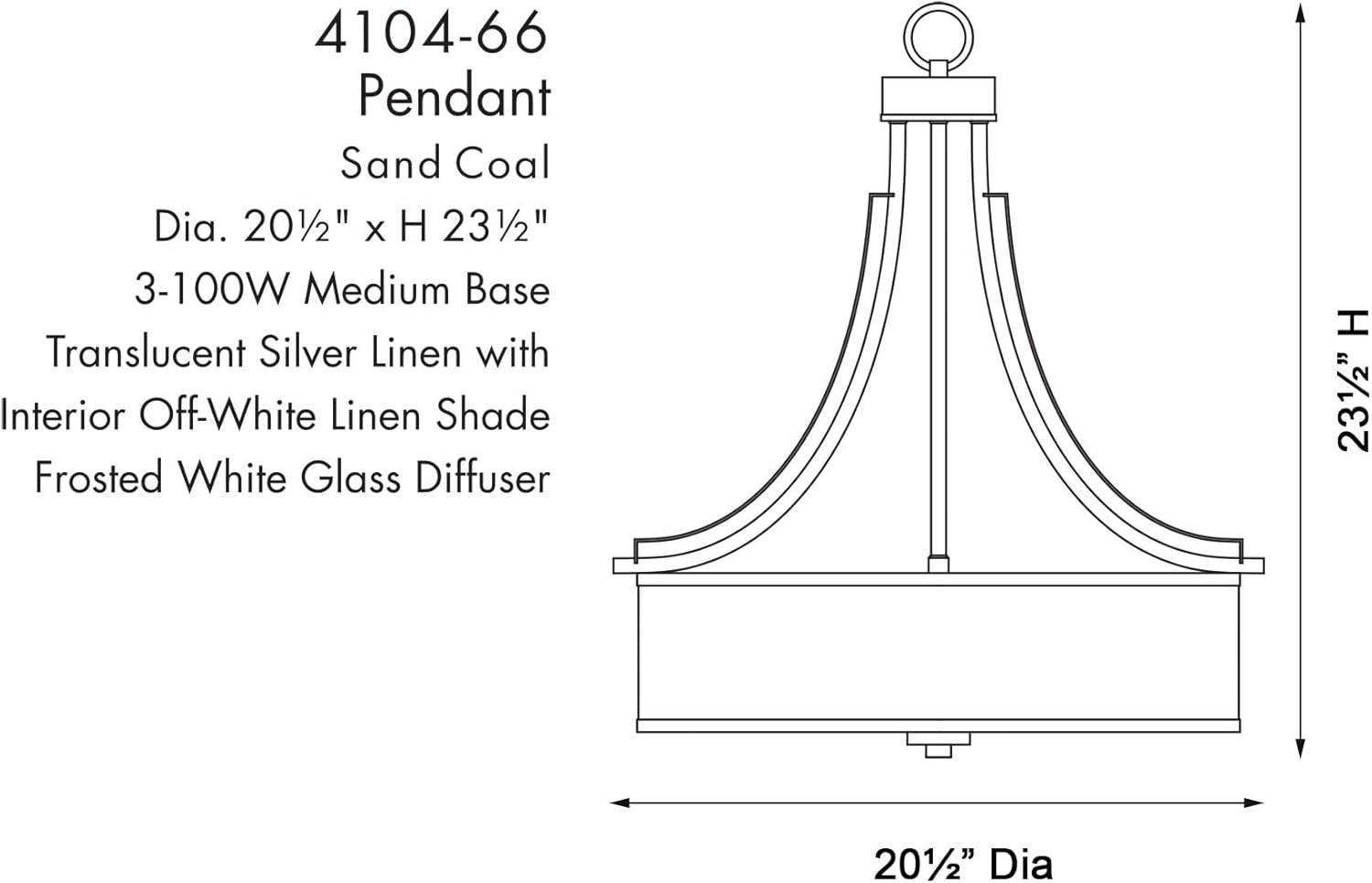 Minka Lavery Minka Parsons Studio 20 1/2" Wide Sand Coal Black Drum Pendant Light