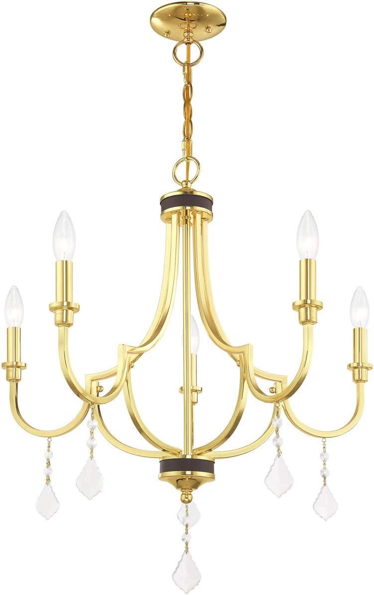 Livex Lighting Glendale 5 - Light Chandelier in  Polished Brass