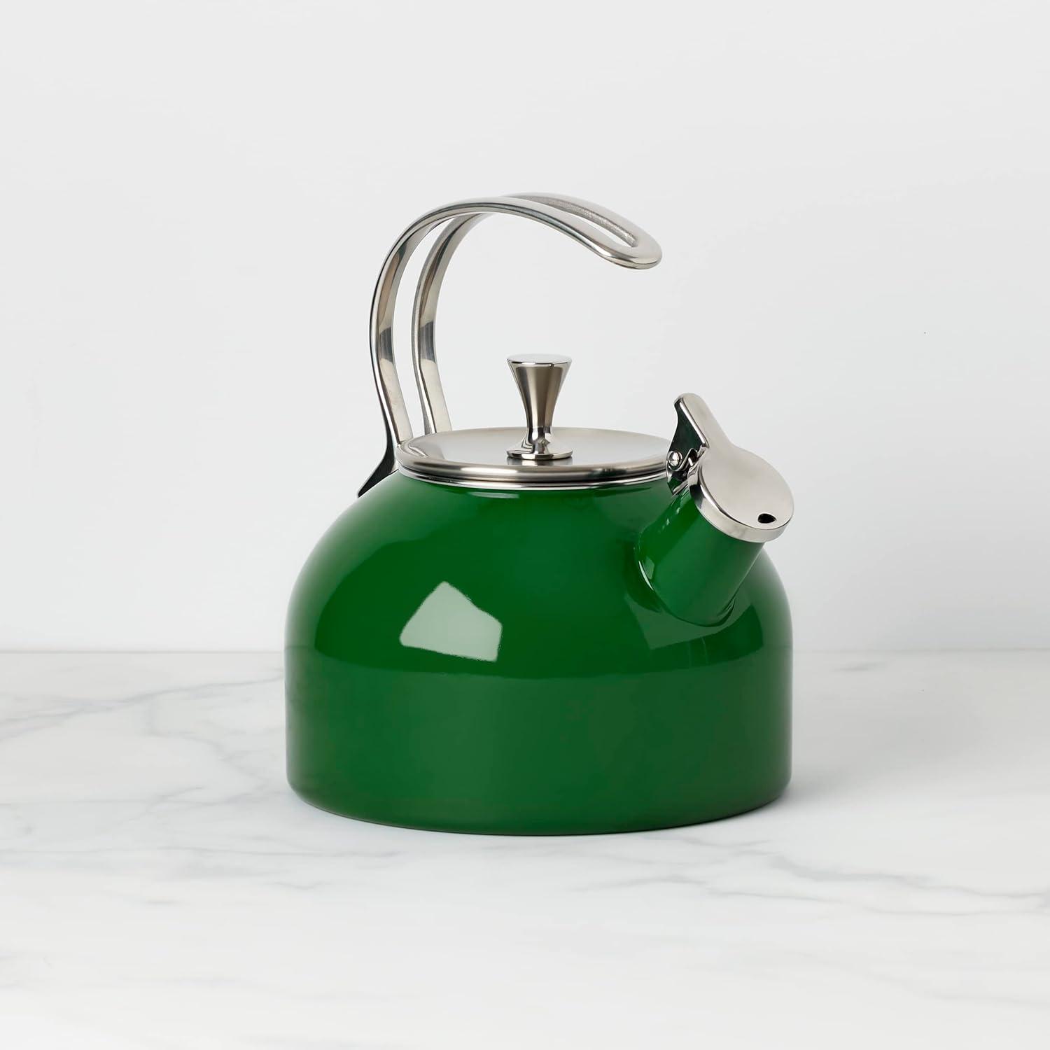 Kate Spade New York Make It Pop 2.5 Quarts Enamelware Stovetop Tea Kettle