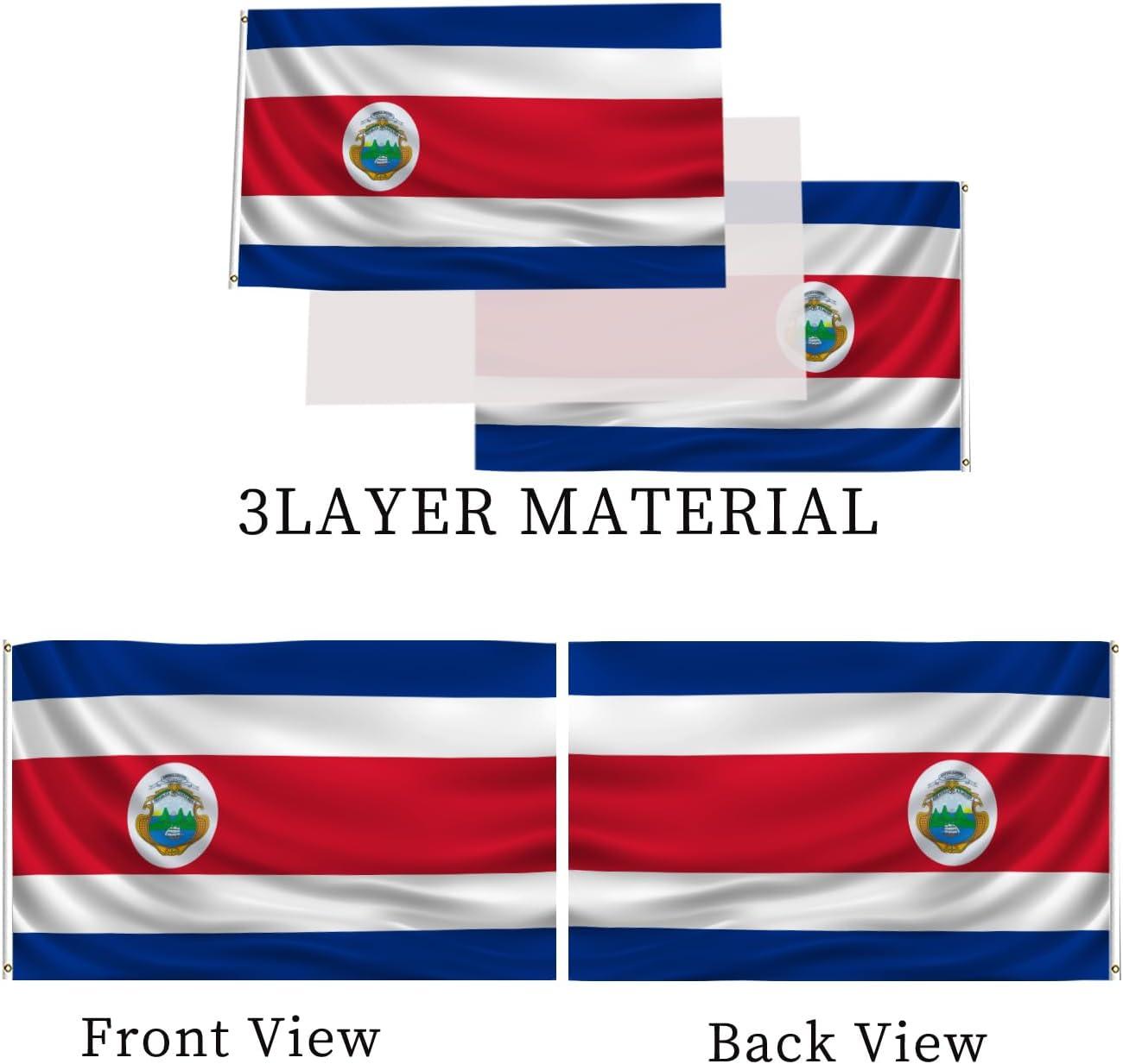 Flag Costa Rica Super Poly 3X5 Banner