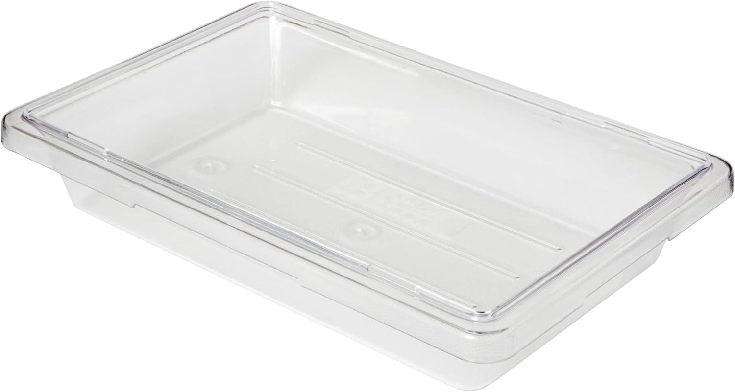 Food/Tote Boxes, 2gal, 18w x 12d x 3 1/2h, Clear