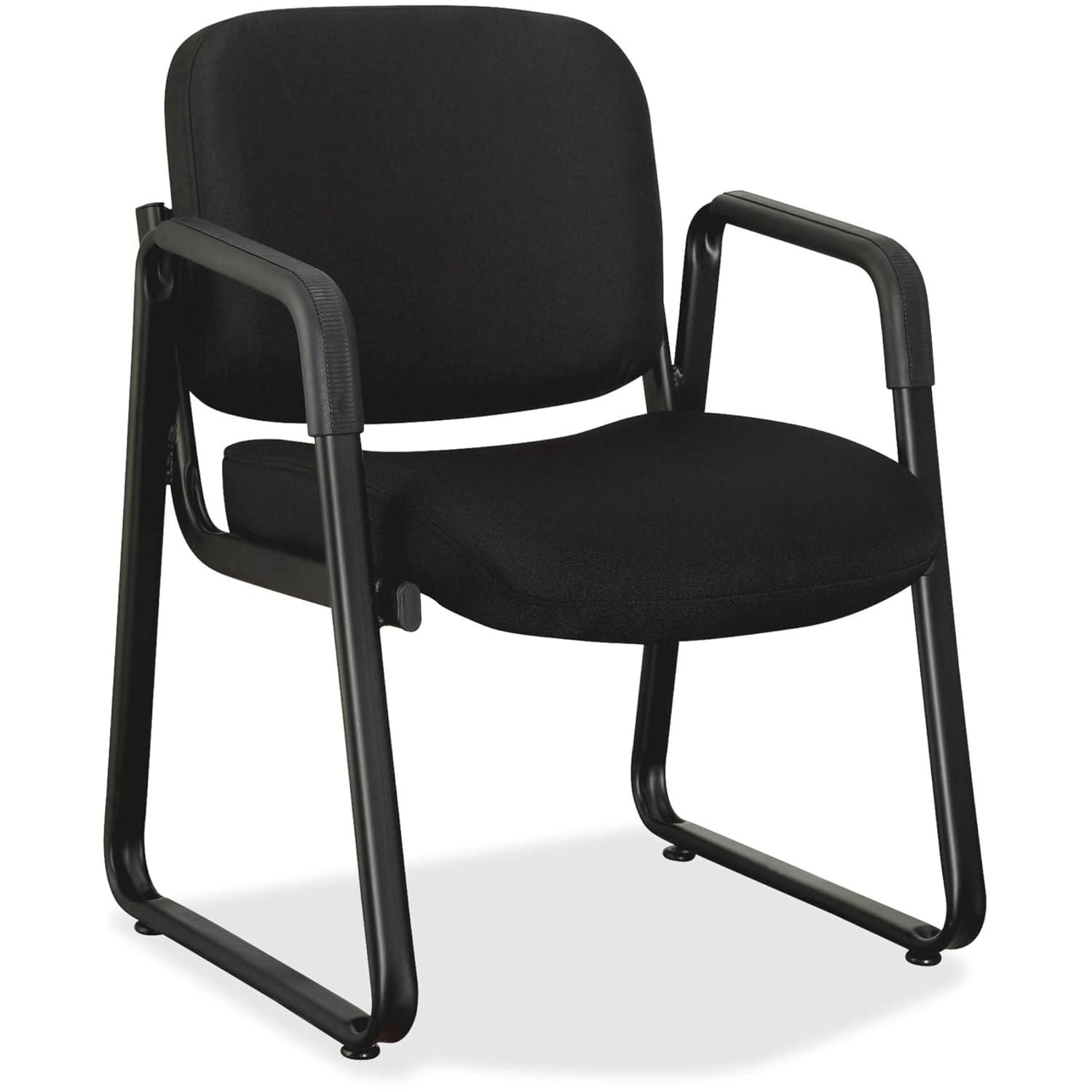 Lorell Guest Chair 24-3/4"x26"x33-1/2" Black Fabric 84576