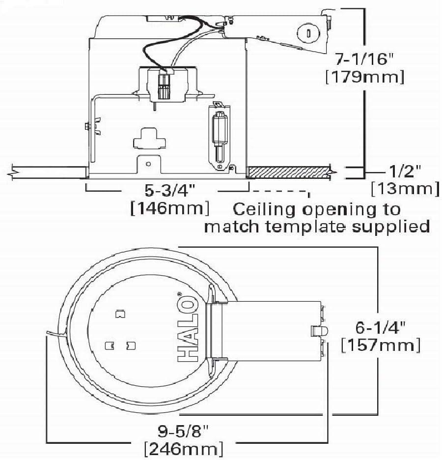 Halo E-Series 5 in. W Aluminum Recessed Lighting Housing