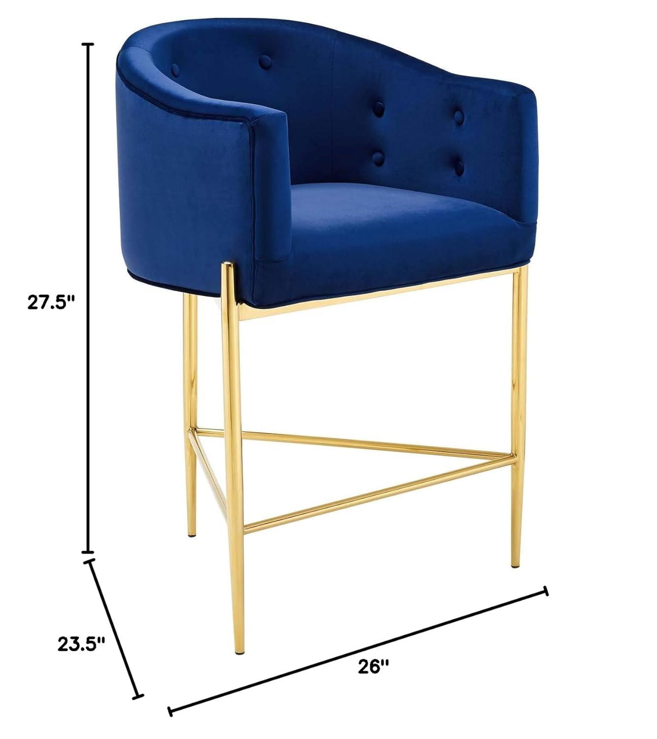 Modway Savour Tufted Counter Stool in Navy