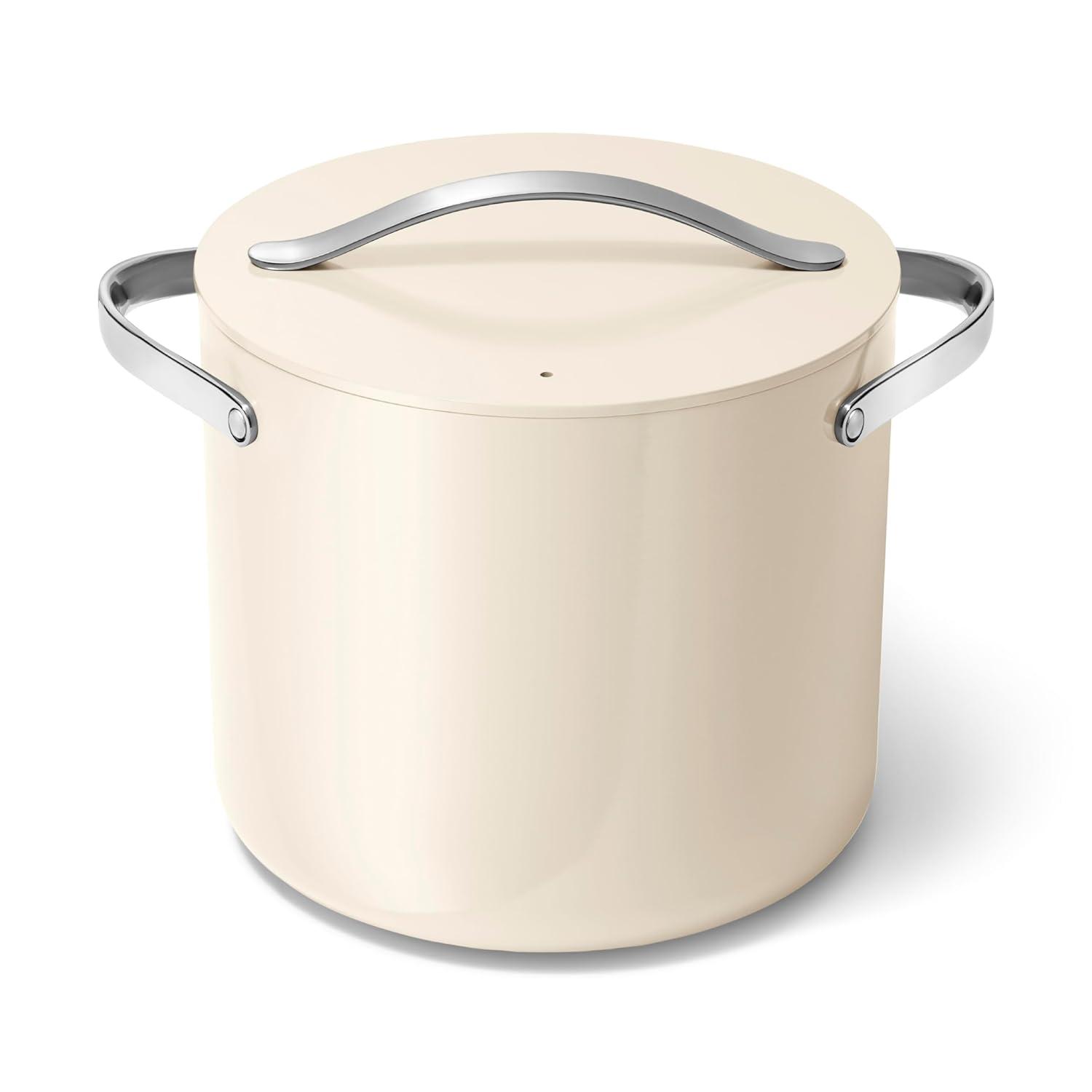 Caraway ® Cookware Plus Cream Stock Pot with Lid