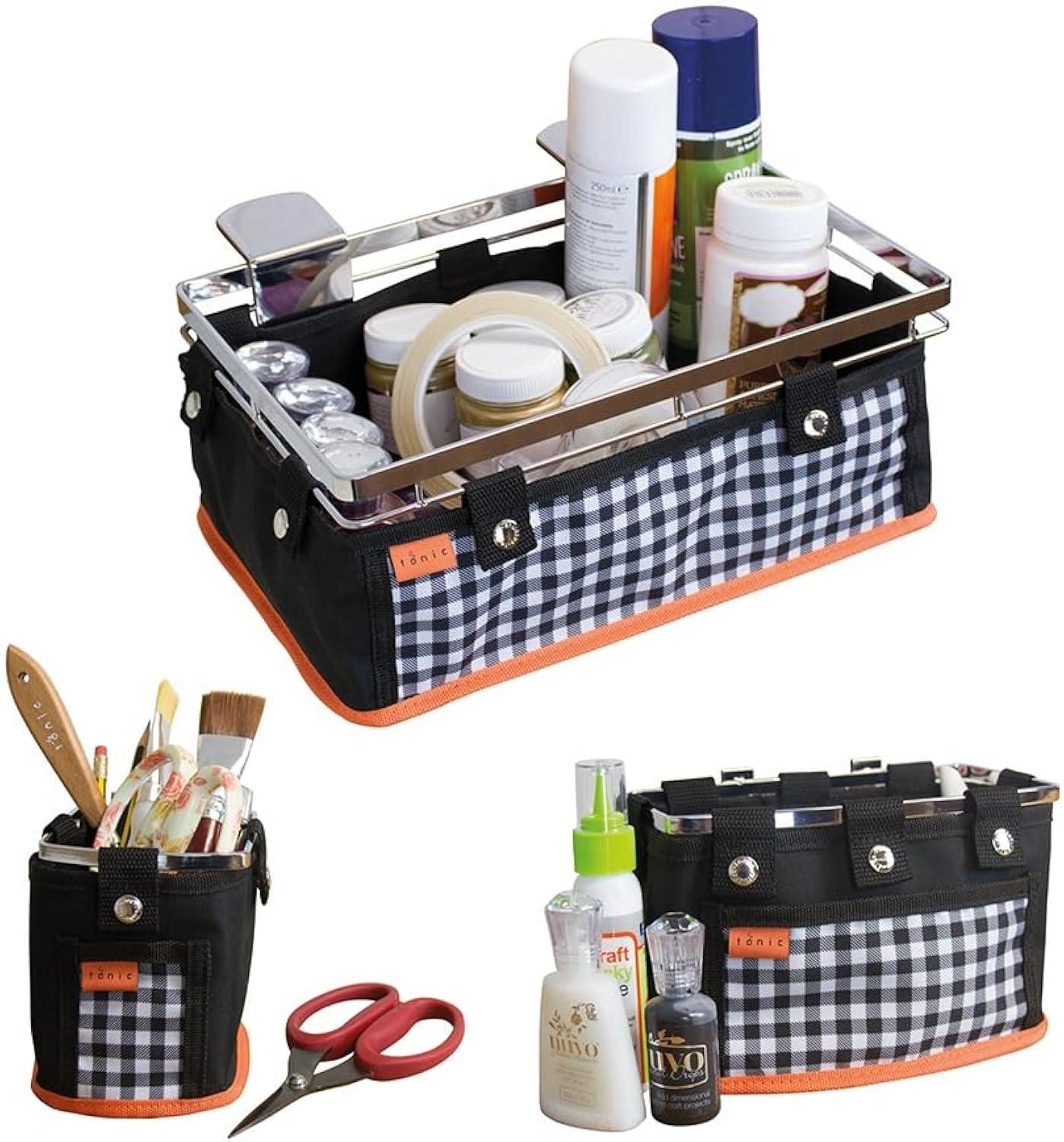 Tonic Studios Table Tidy Double Pocket for Tableside Craft Supply Storage