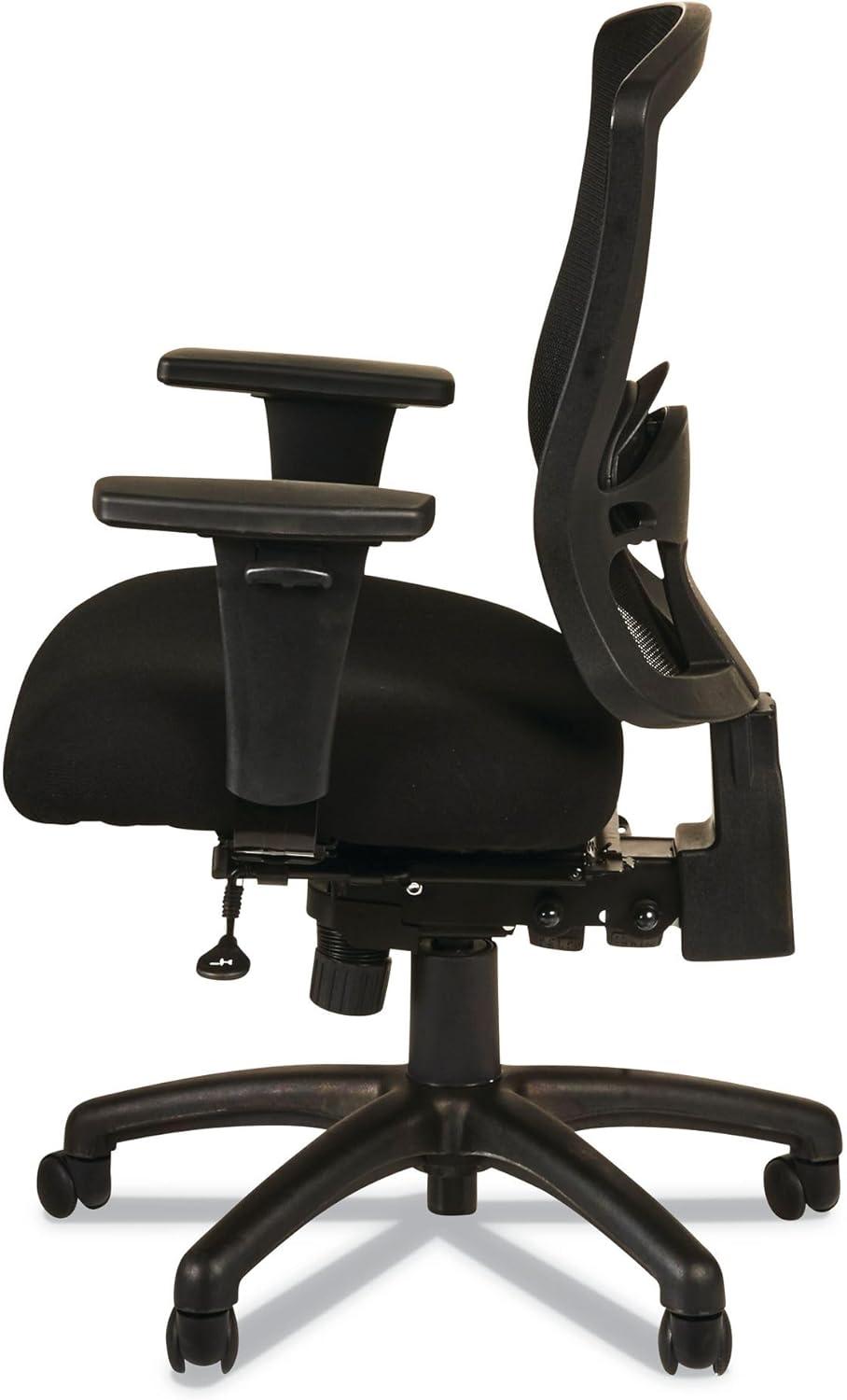 Alera Alera Etros Series Mid-Back Multifunction with Seat Slide Chair, Supports Up to 275 lb, 17.83" to 21.45" Seat Height, Black