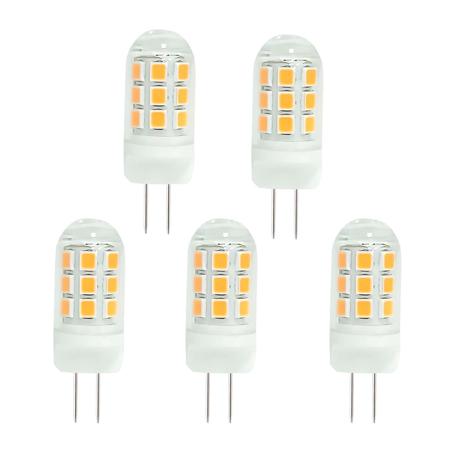 G4 LED Bulb 120V Bi-Pin Base, 3W Soft Warm White 3000K, Replaces 30W-35W Halogen for Under Cabinet, Ceiling, Wall, and Puck Lights