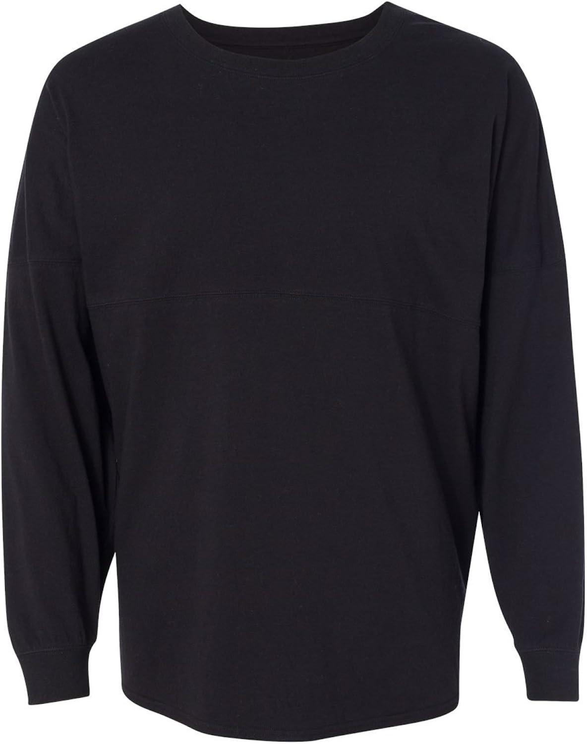 Medium Black Cotton Blend Long Sleeve Jersey Top