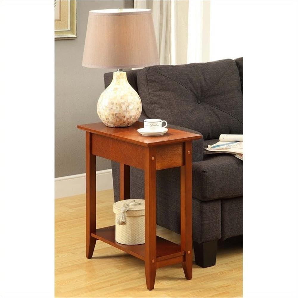 Convenience Concepts American Heritage Flip Top End Table, Cherry