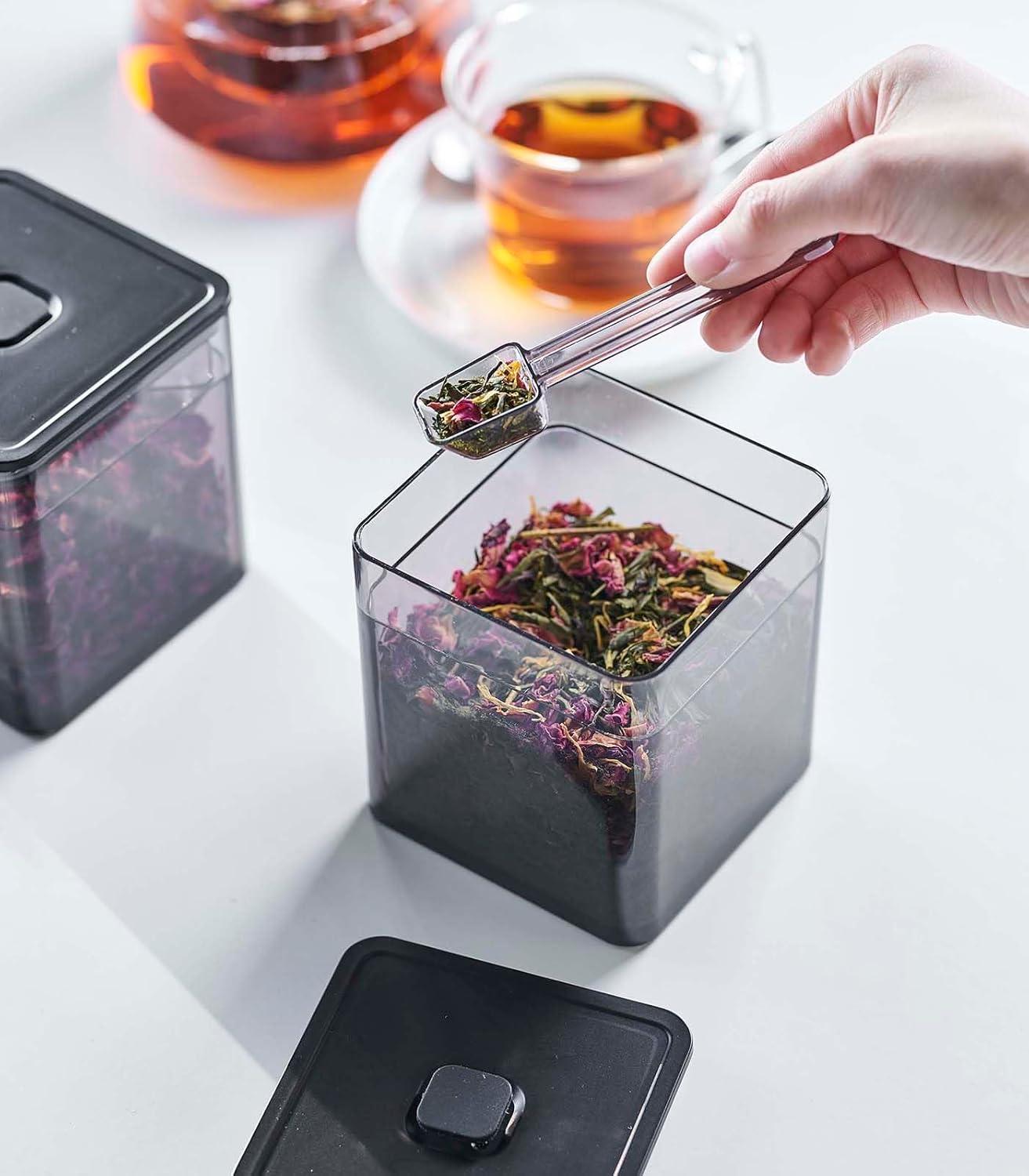 Yamazaki Home Tower Yamazaki Home Airtight Food Storage Container, Tea Leaf, Candy, Coffee, or Condiment Canister
