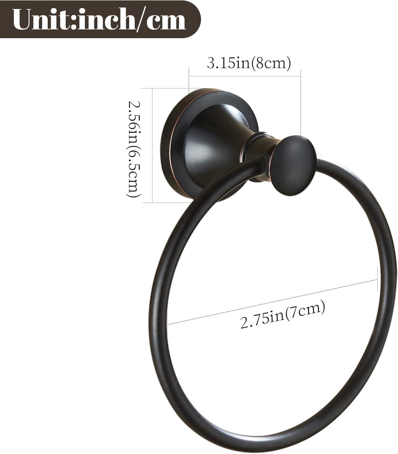 Oil Rubbed Bronze Stainless Steel Wall Mounted Towel Ring