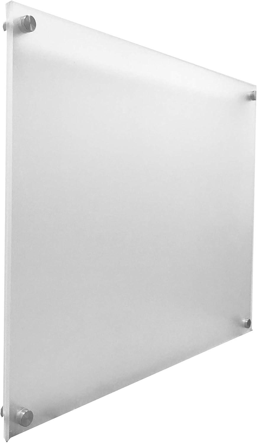 11x14 Floating Acrylic Picture Frame with Chrome Standoff Double Panel Wall Mount Photo Frame for Picture Up to inches (11x14)