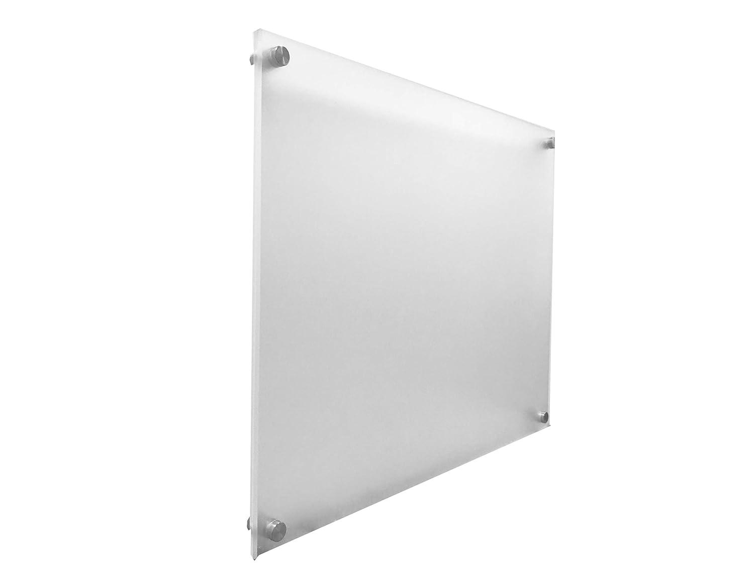 11x14 Floating Acrylic Picture Frame with Chrome Standoff Double Panel Wall Mount Photo Frame for Picture Up to inches (11x14)