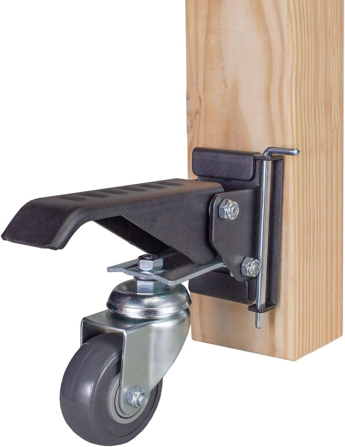 POWERTEC Workbench Caster Kit Set of 4 with 400 lbs Loads, 2-1/2 Inch Retractable Stepdown Caster Wheels for Workbenches, Tables, Stands and Equipments (17000)