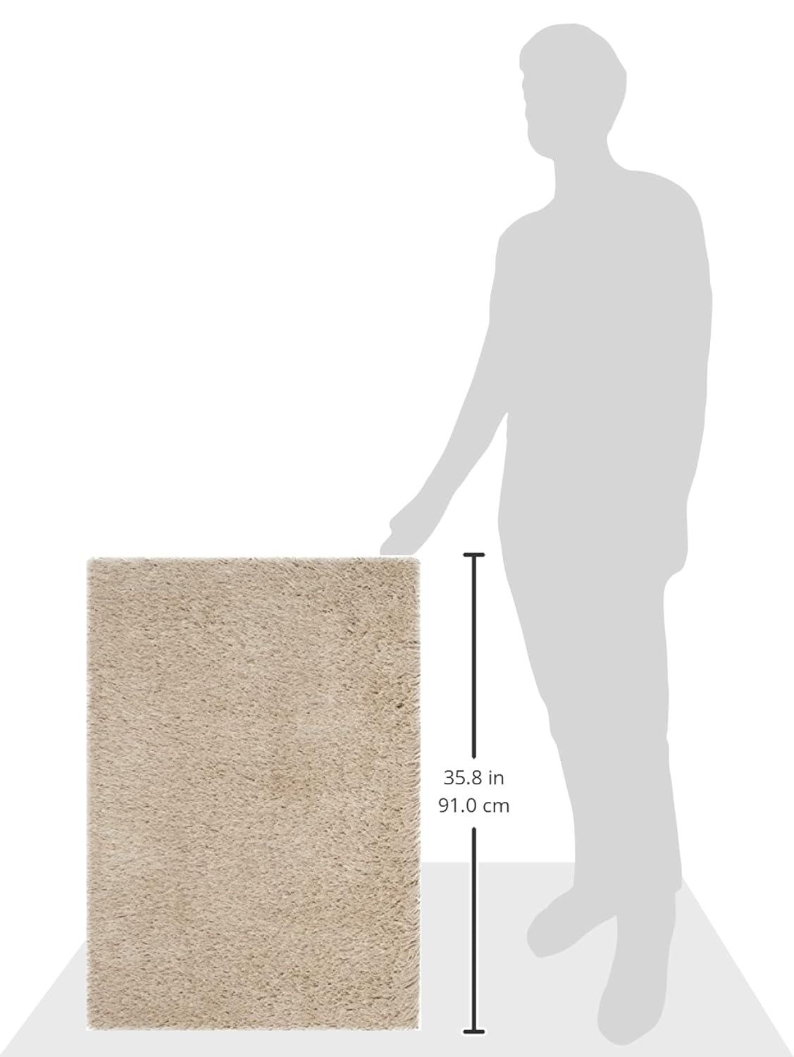 Shag SG256 Hand Tufted Indoor Accent Rug - Champagne - 2'x3' - Safavieh.