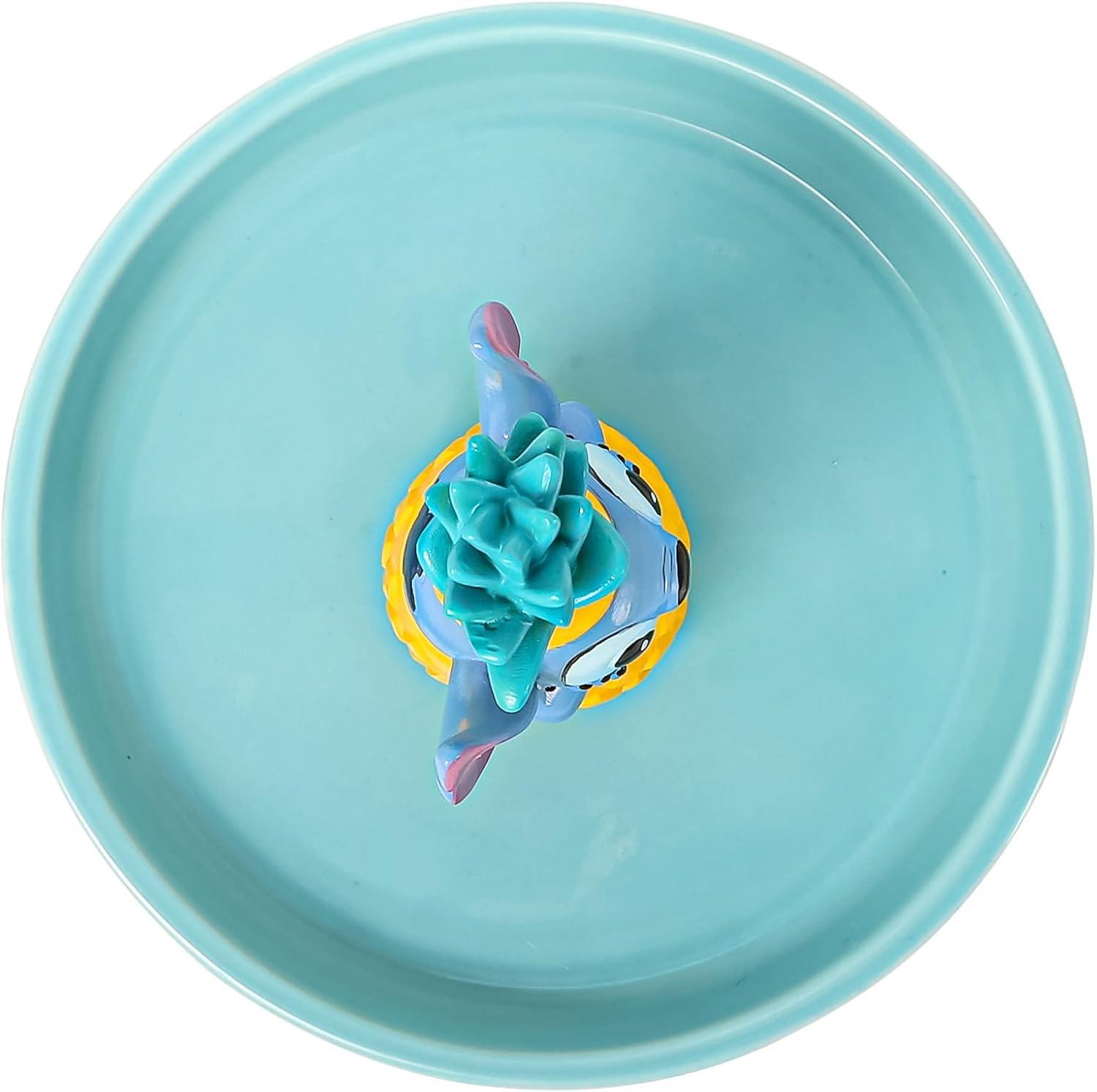 Disney Lilo & Stitch Ring Holder Jewelry Dish - Resin 3D Stitch Ring Dish - Official License Jewelry Tray for Engagement Ring