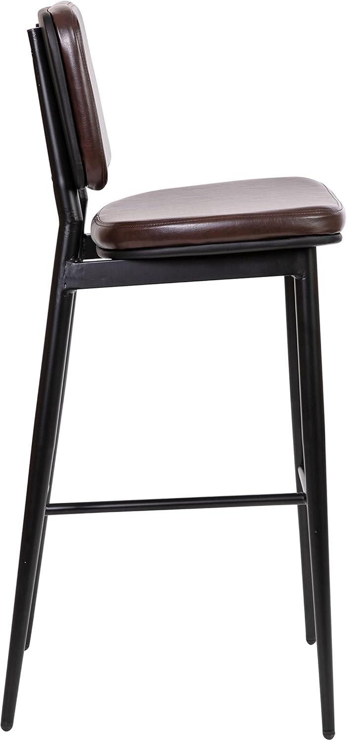 Crellus Upholstered Counter Stool with Metal Frame (Set of 2)