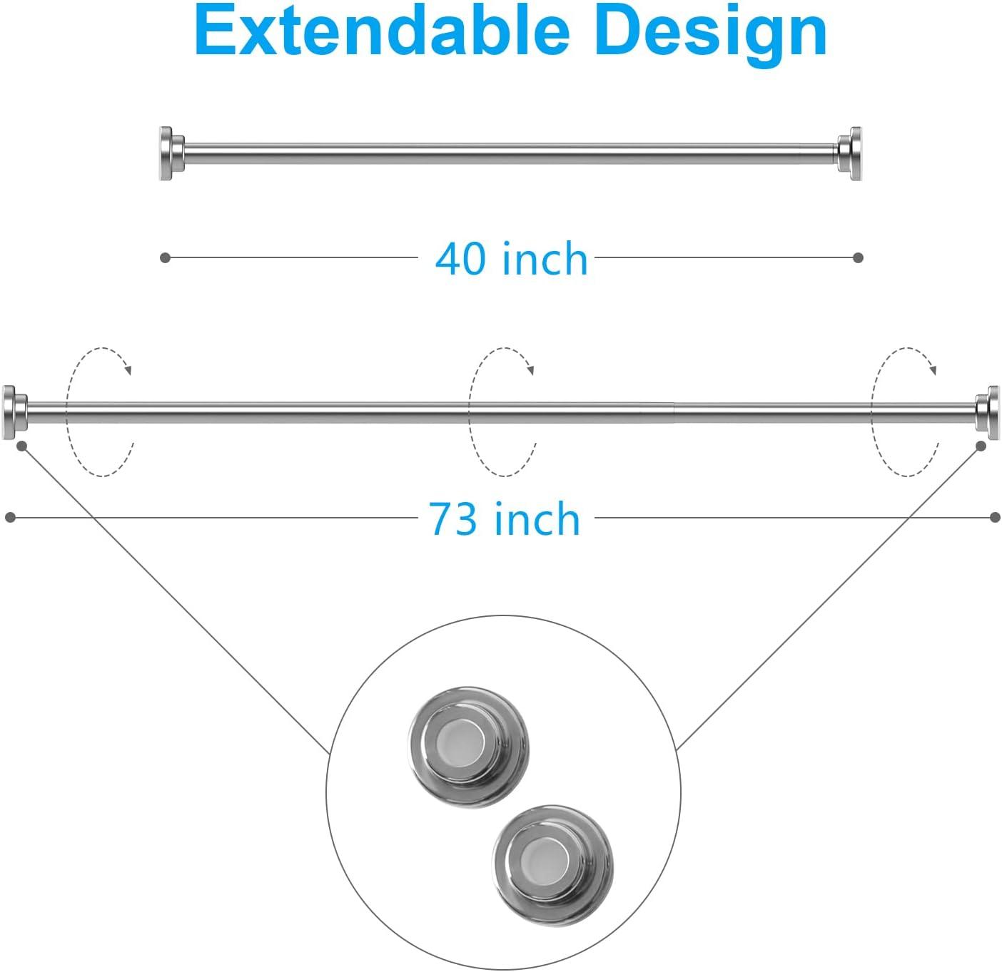 Adjustable Stainless Steel Tension Shower Curtain Rod