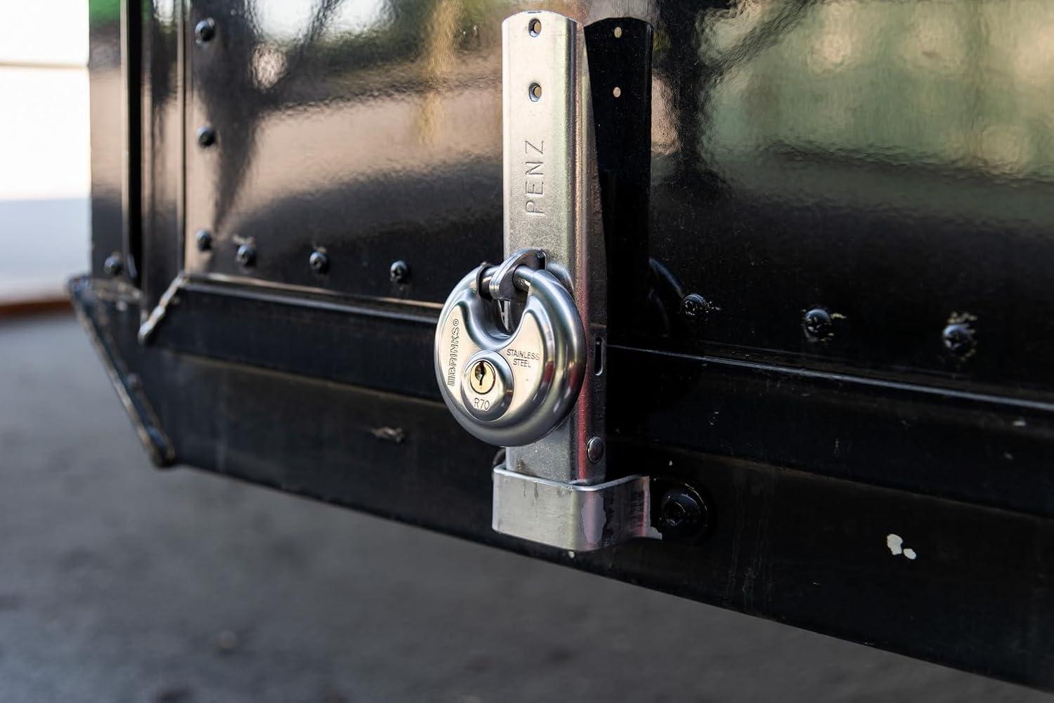 (2 pack) Brinks Commercial Stainless Steel 70mm Keyed Discus Padlock with 5/8in Shackle